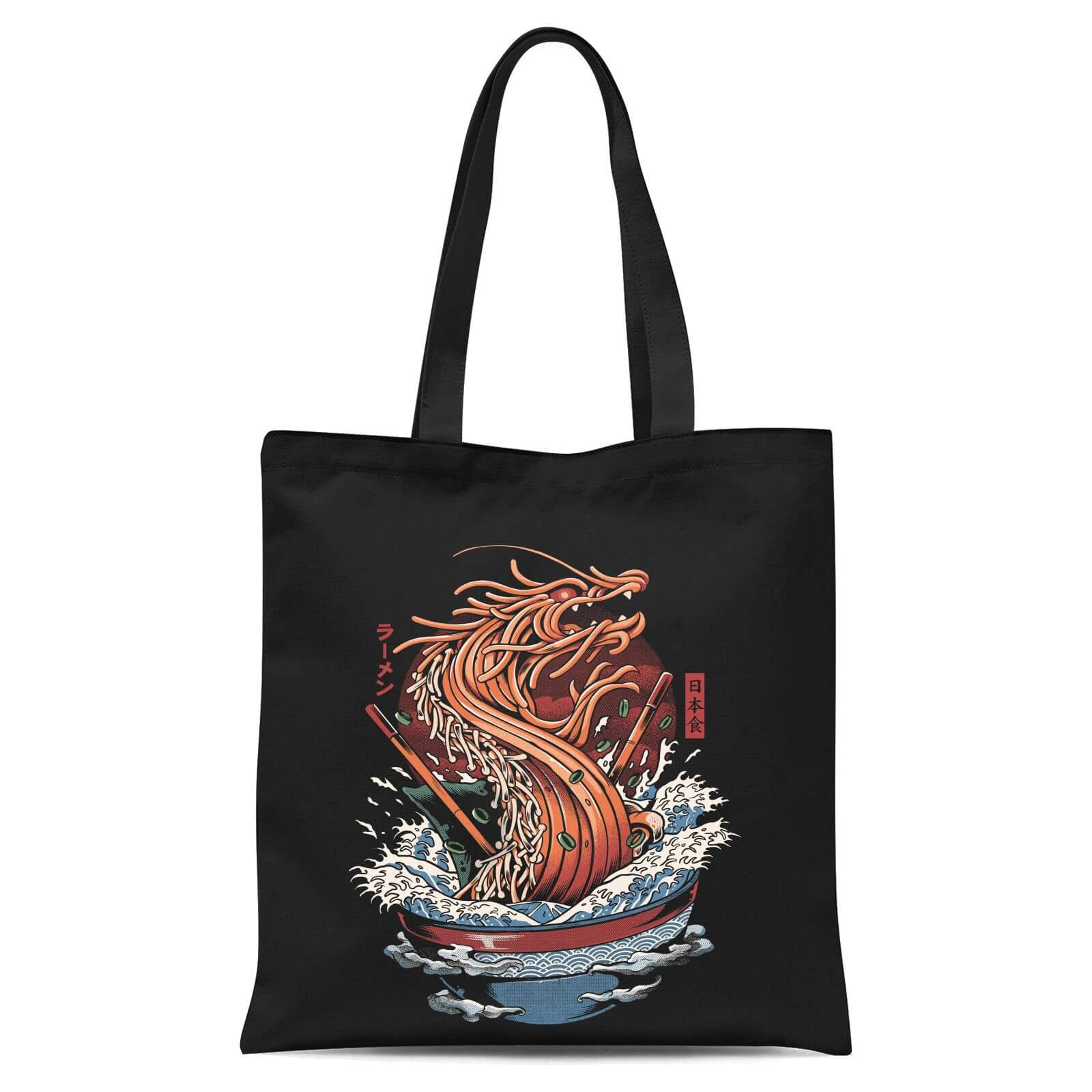 Ilustrata Dragon Ramen Tote Bag - Black