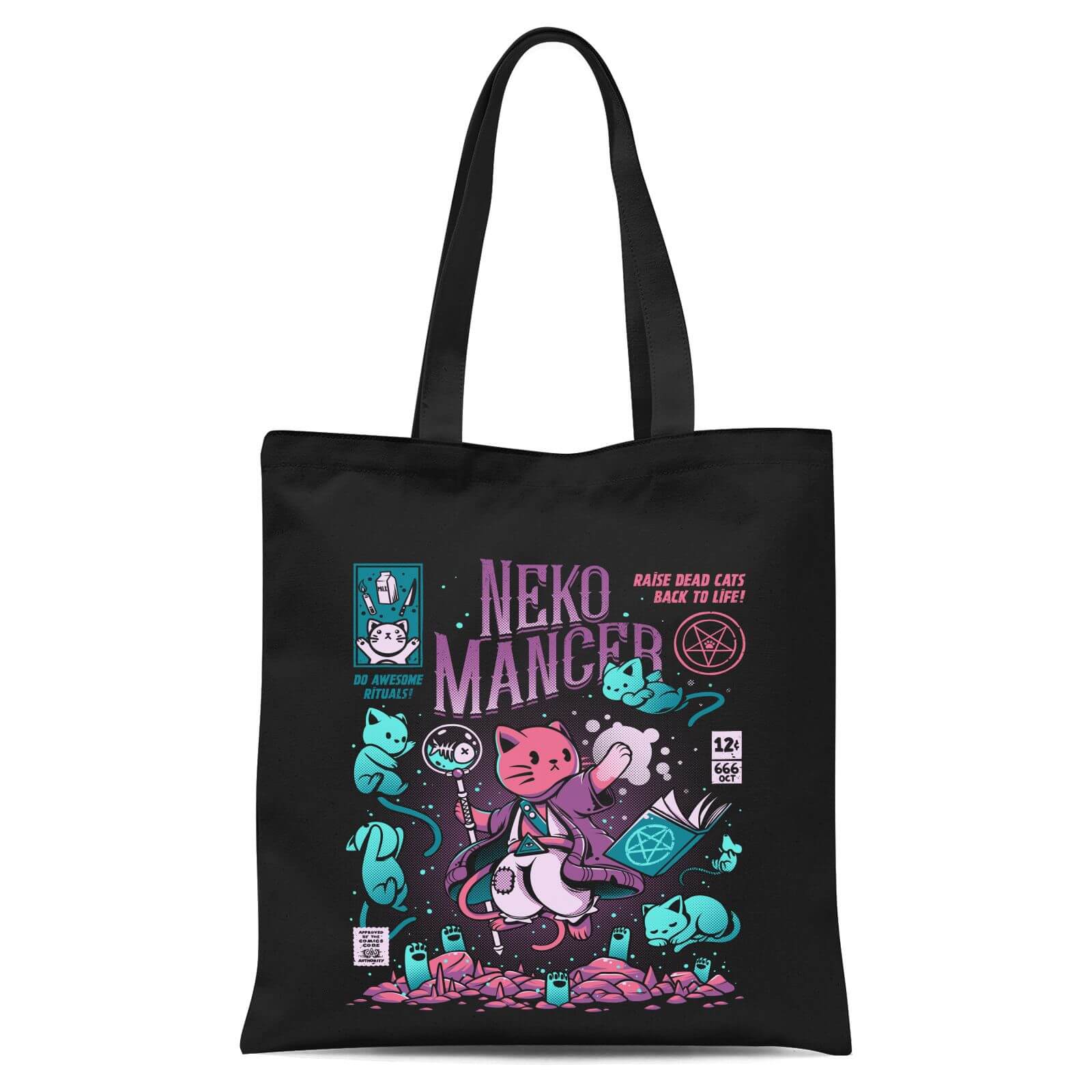 Ilustrata Nekomancer Tote Bag - Black