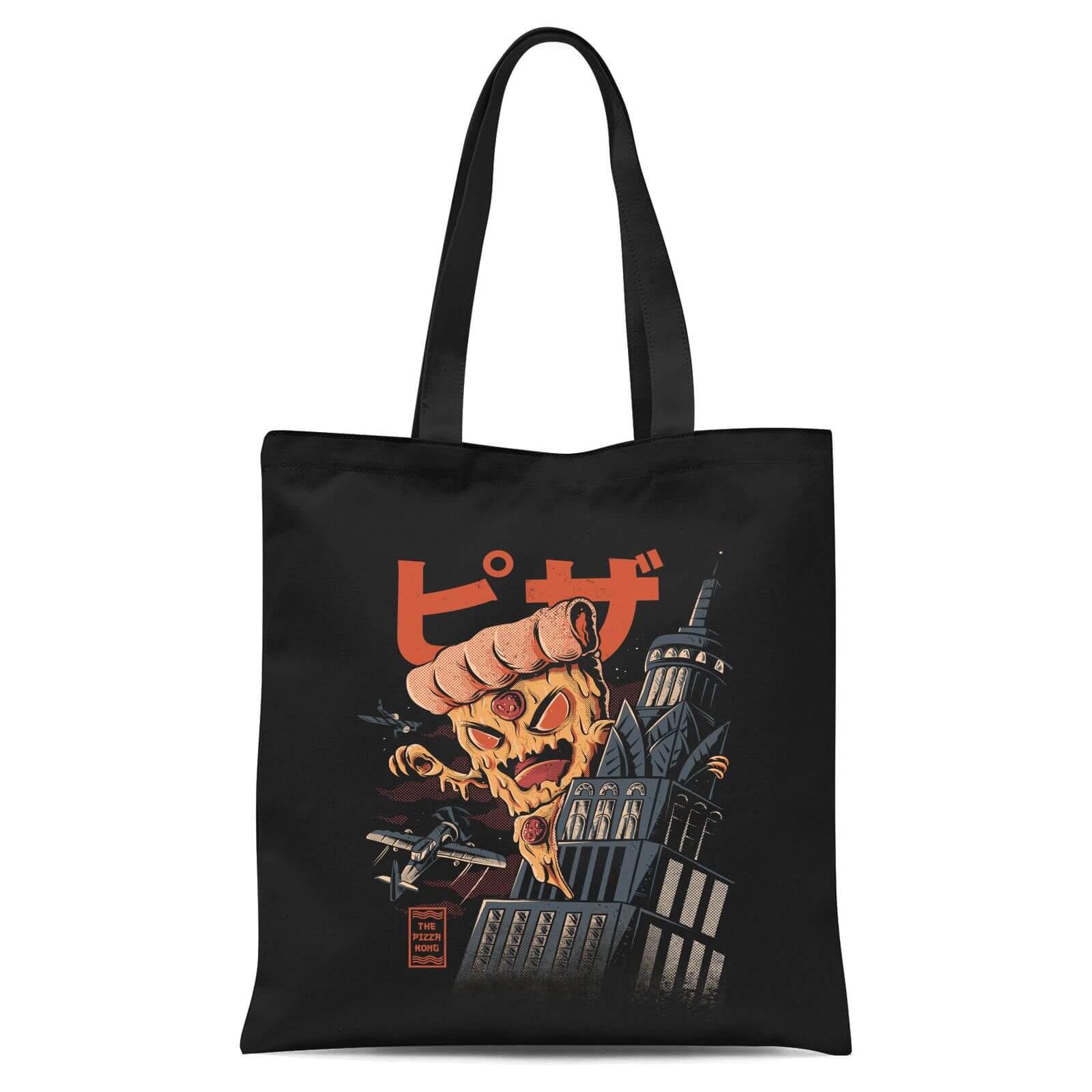 Ilustrata Pizza Kong Tote Bag - Black