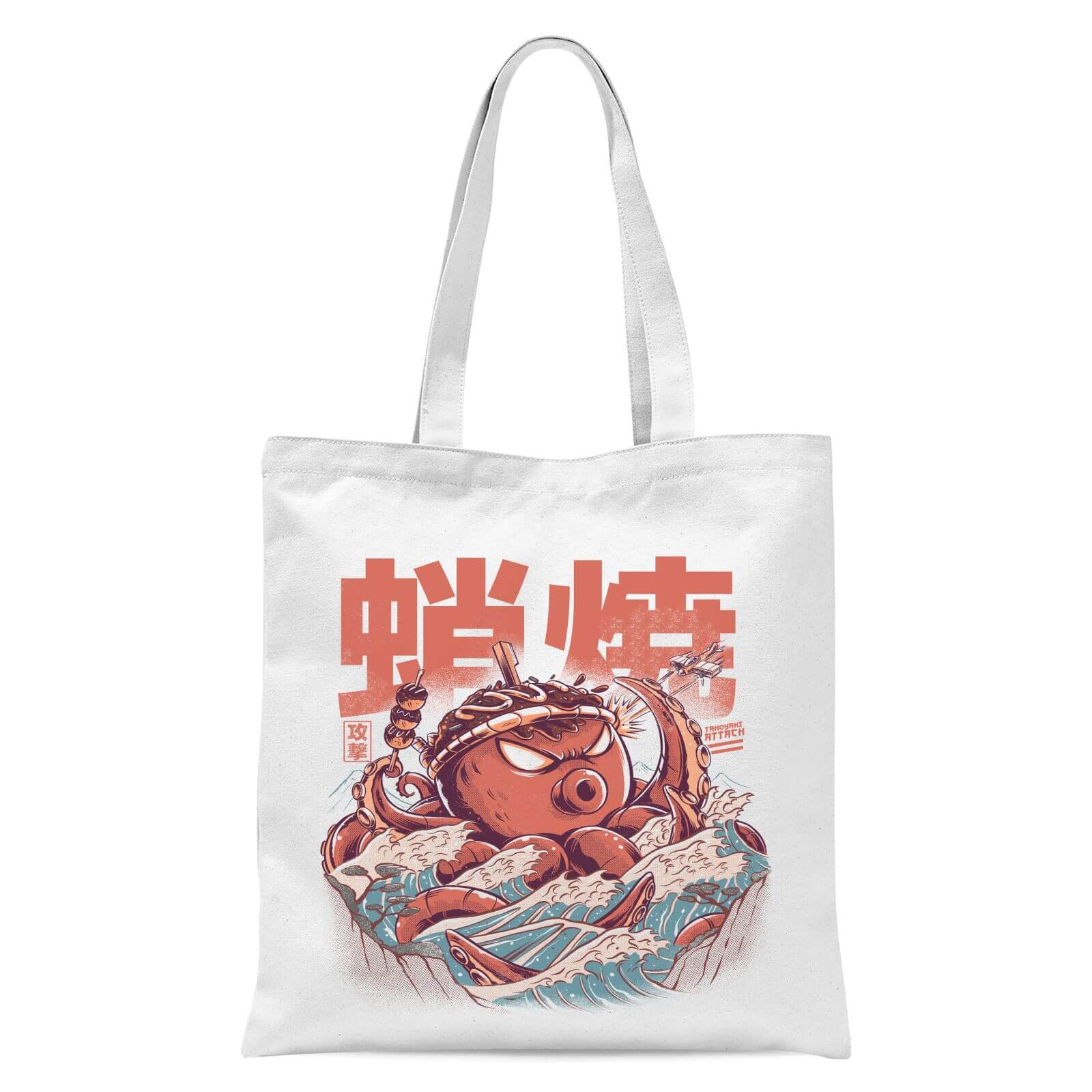Ilustrata Takyaky Attack Tote Bag - White