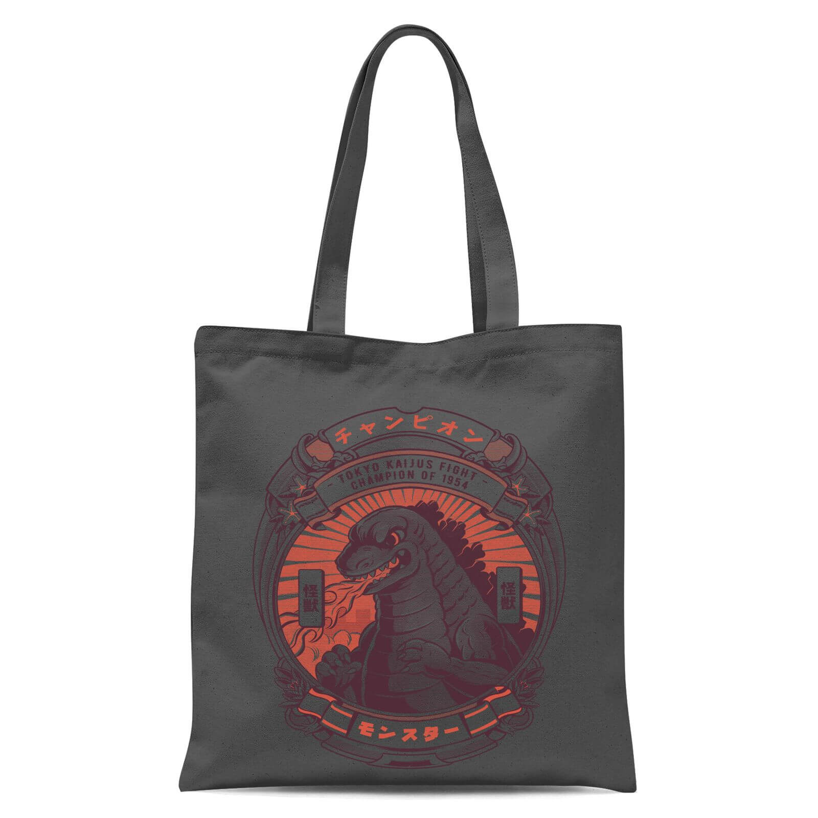 Ilustrata Tokyo Fighter Kaiju Tote Bag - Grey