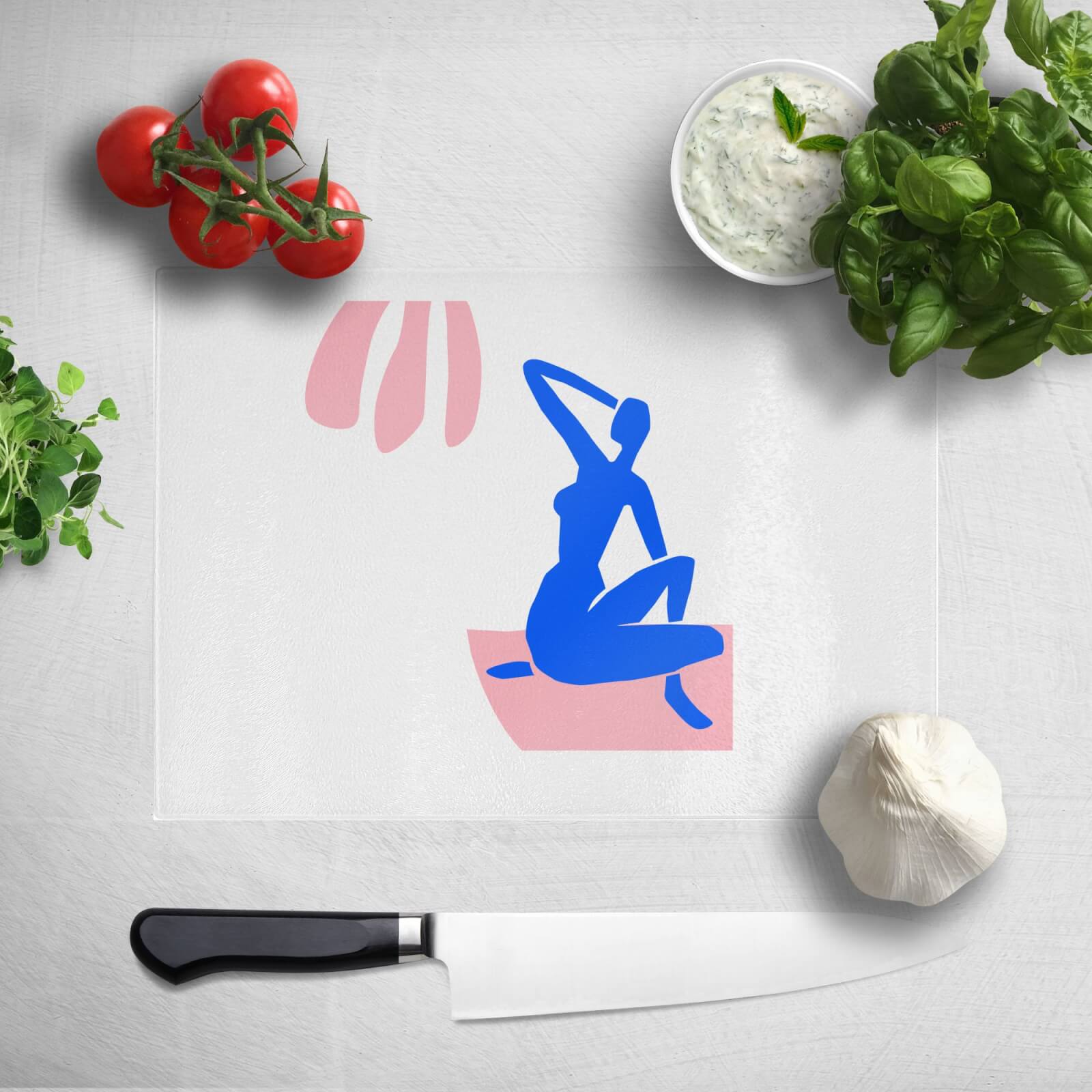Silhouete Woman Chopping Board