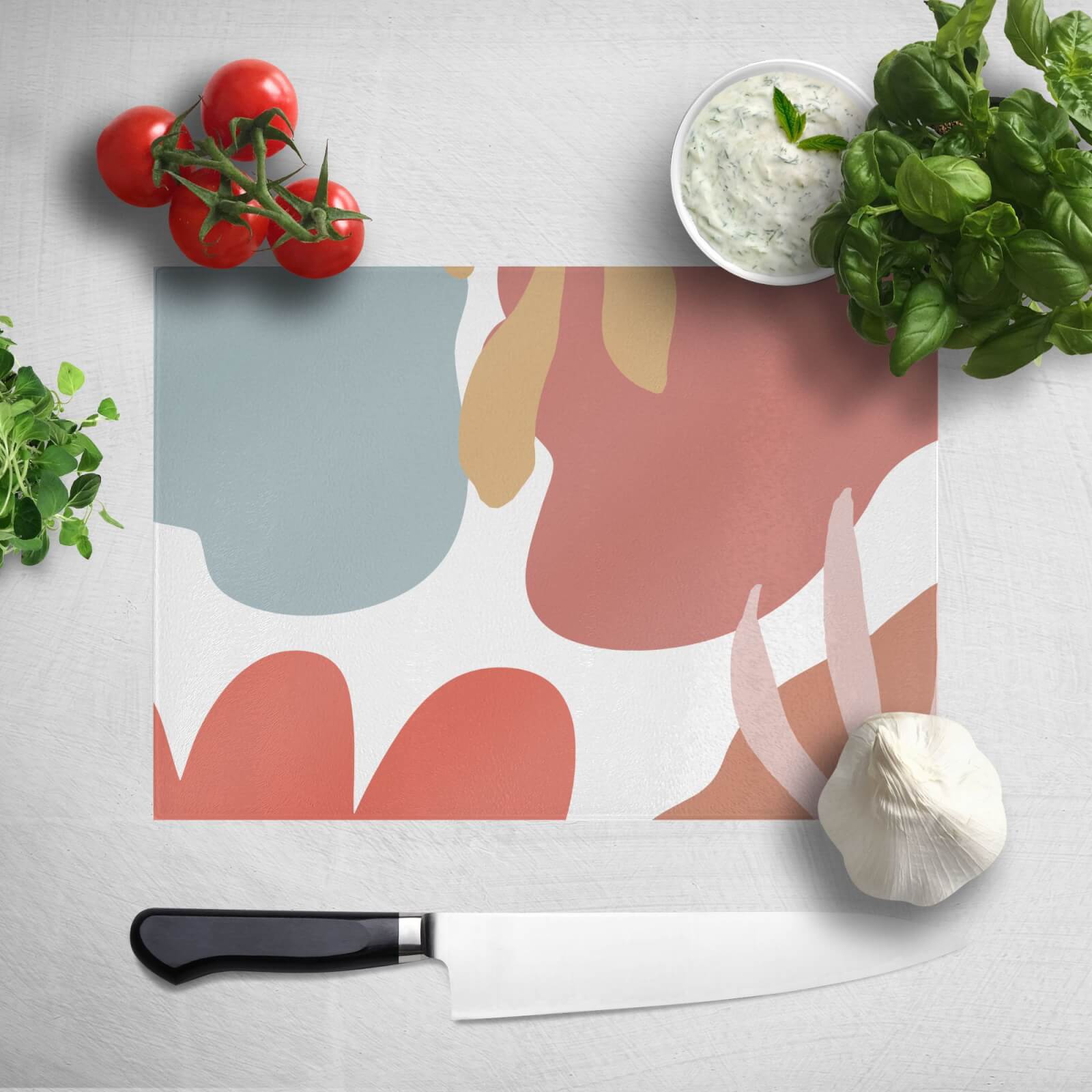Abstract Clouds And Leaves Chopping Board