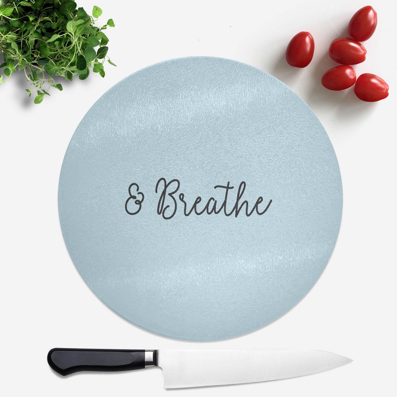 & Breathe Round Chopping Board