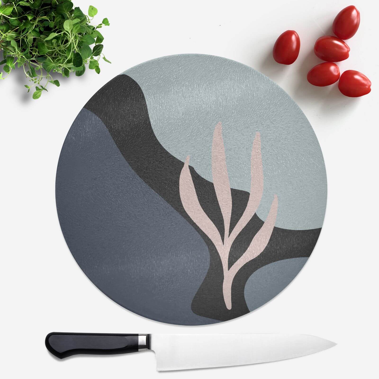 Rocks And Trees Round Chopping Board