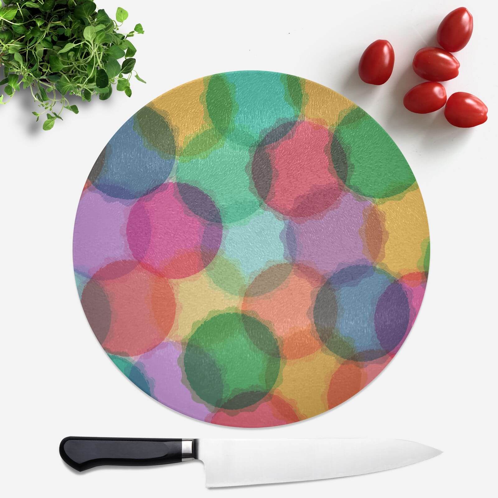 Macaron Feast Round Chopping Board