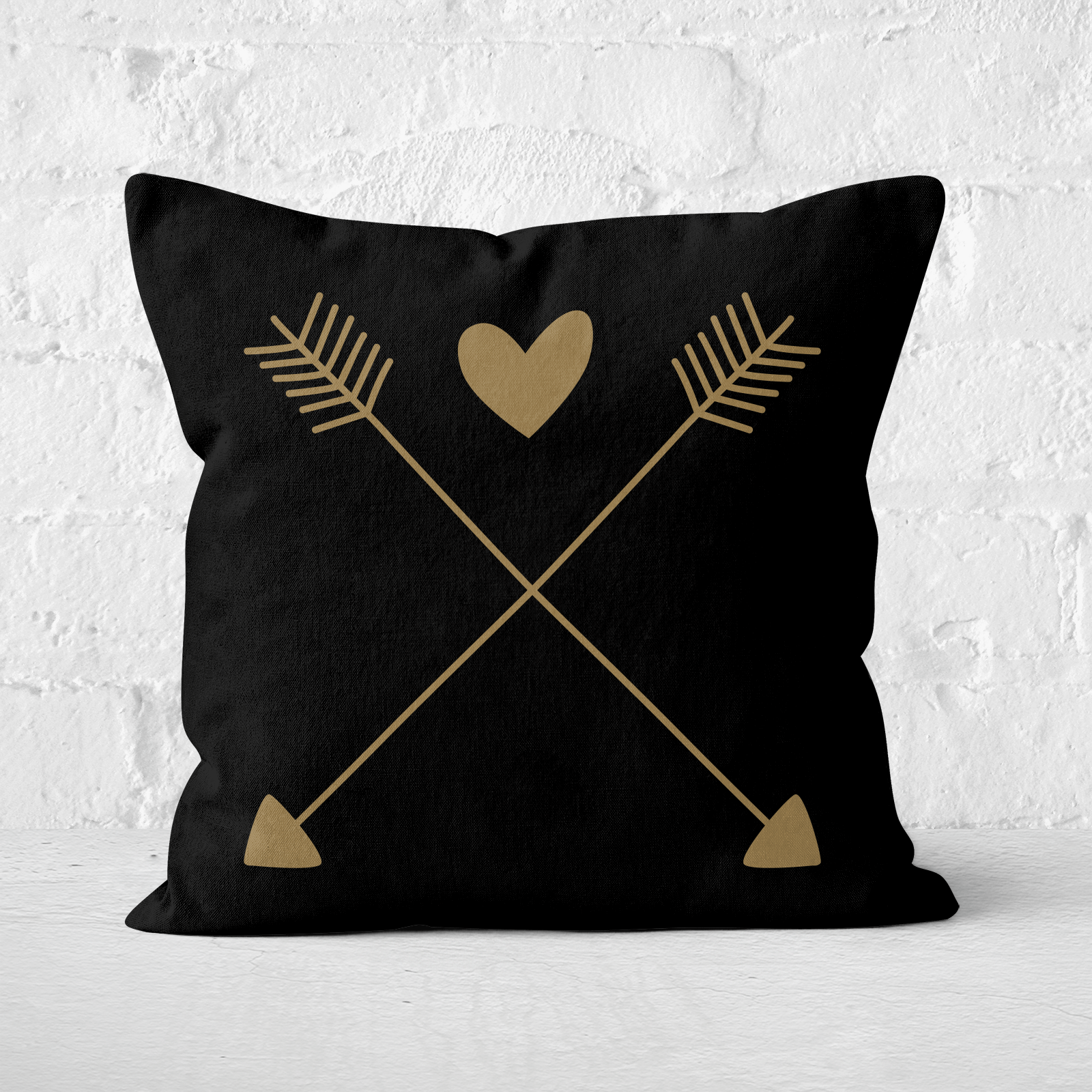 Hearts And Arrows Square Cushion - 60x60cm - Soft Touch