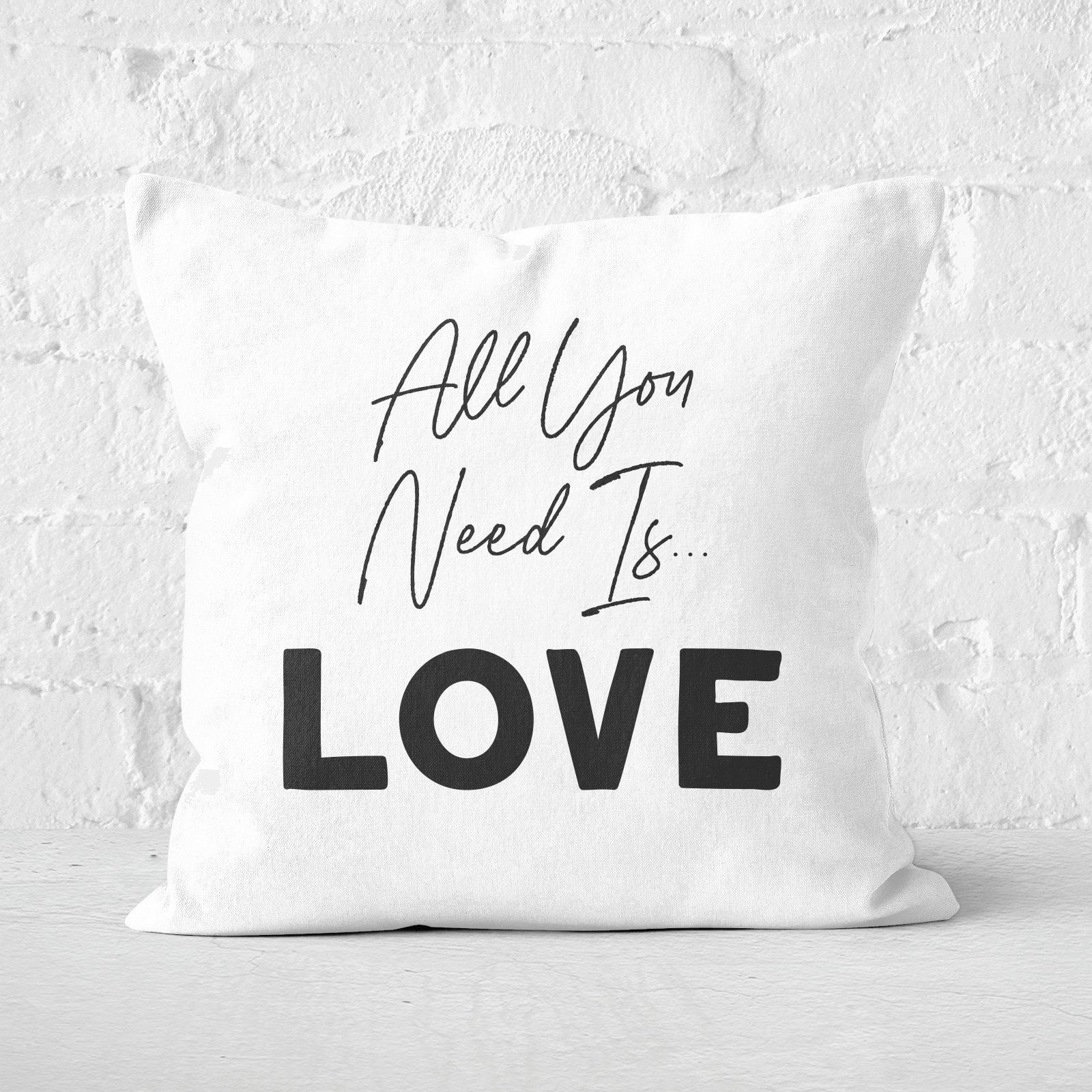 All You Need Is Love Square Cushion - 60x60cm - Soft Touch