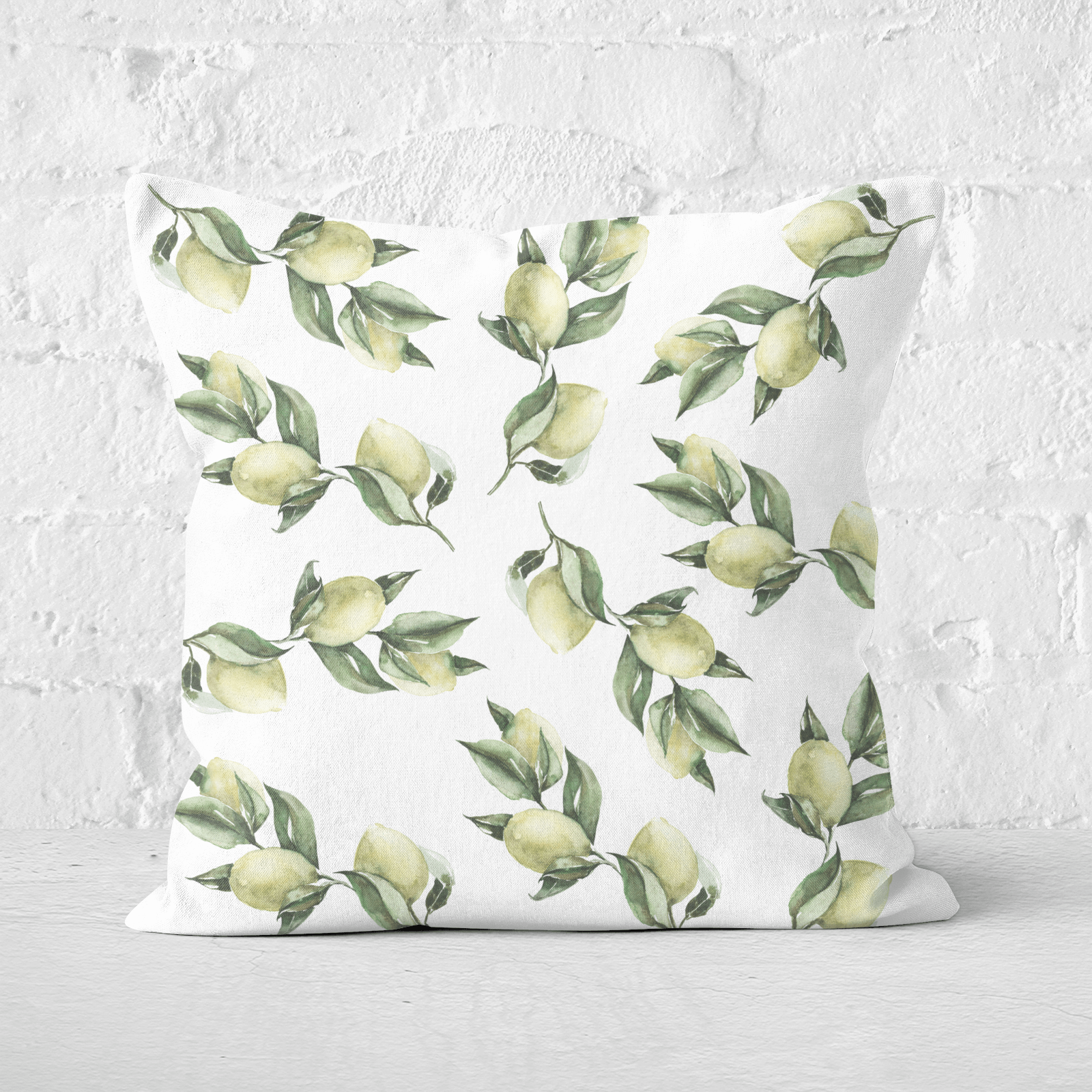 Printed Flowers Square Cushion - 60x60cm - Soft Touch