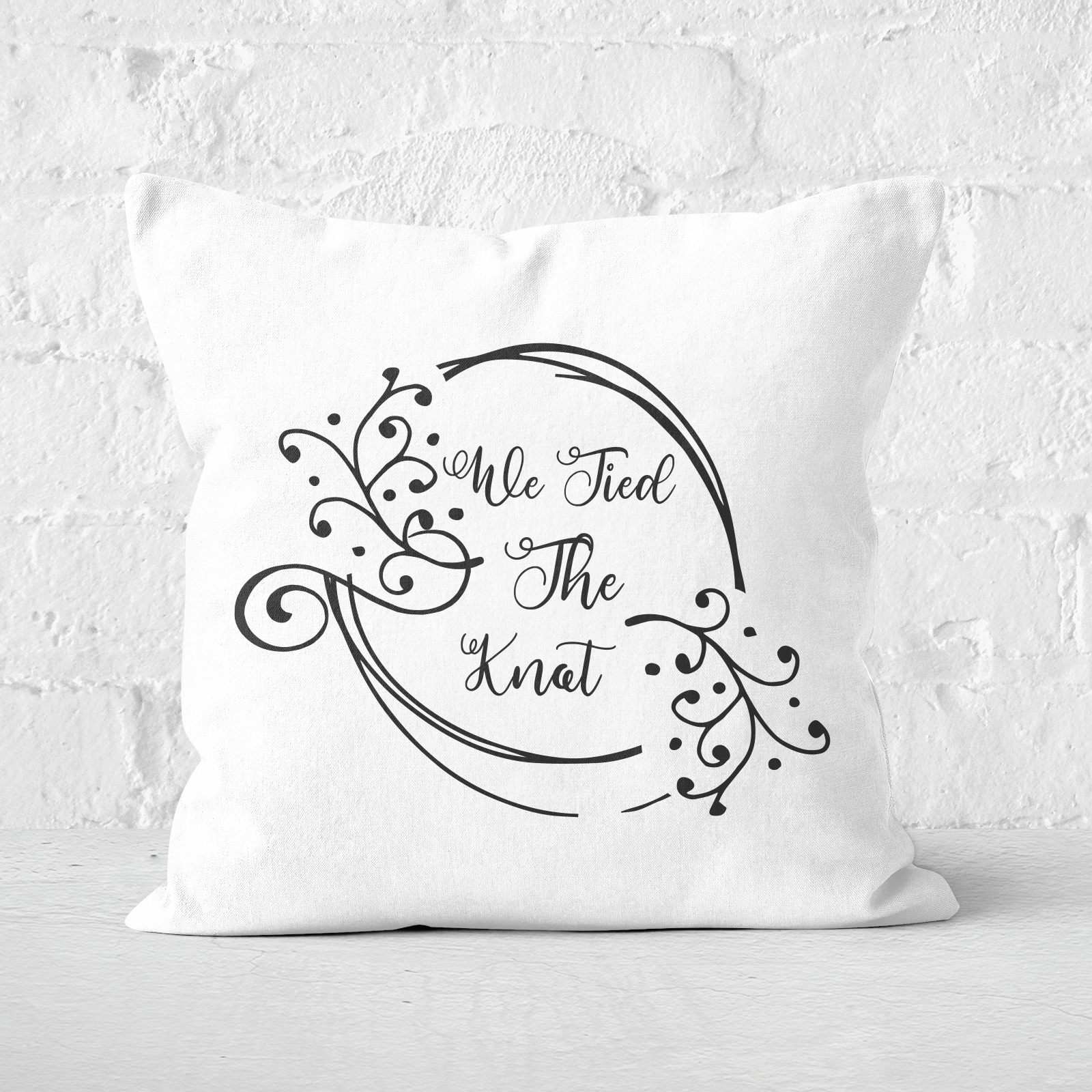 We Tied The Knot Square Cushion - 50x50cm - Soft Touch