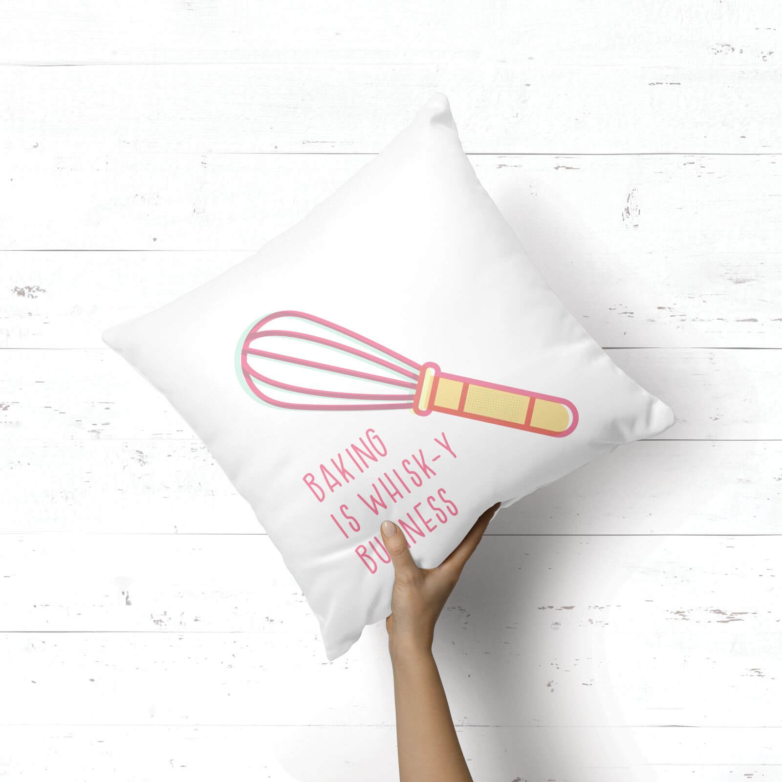 Baking Is Whisk-y Business Square Cushion - 40x40cm - Soft Touch