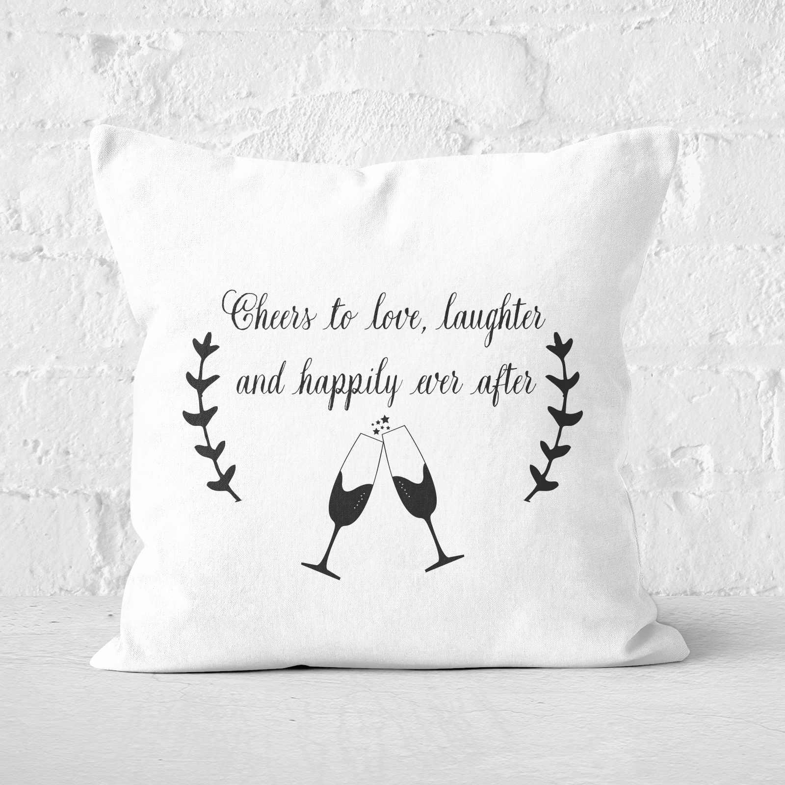 Cheers To Love Square Cushion - 60x60cm - Soft Touch