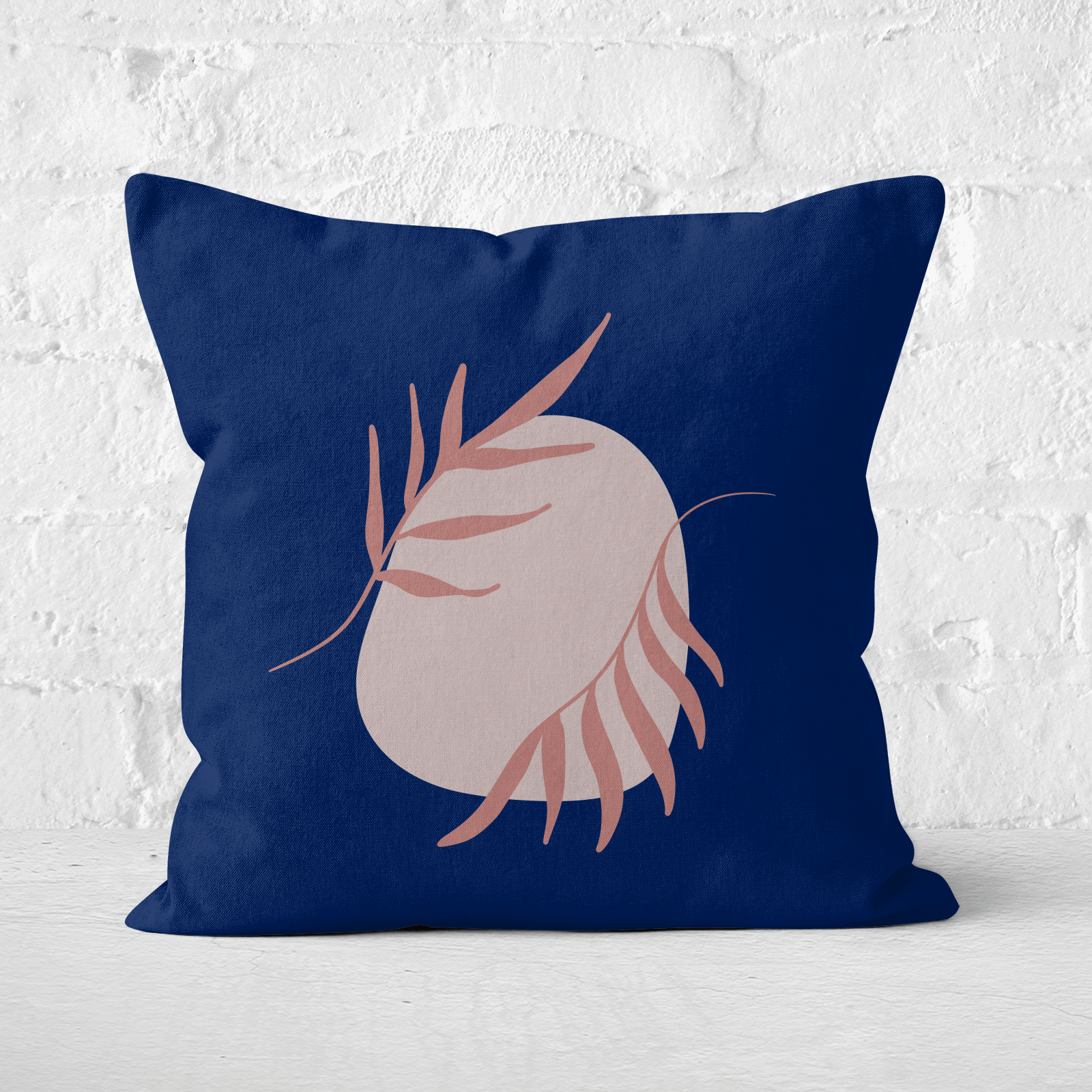 Leaves And Rocks Square Cushion - 60x60cm - Soft Touch