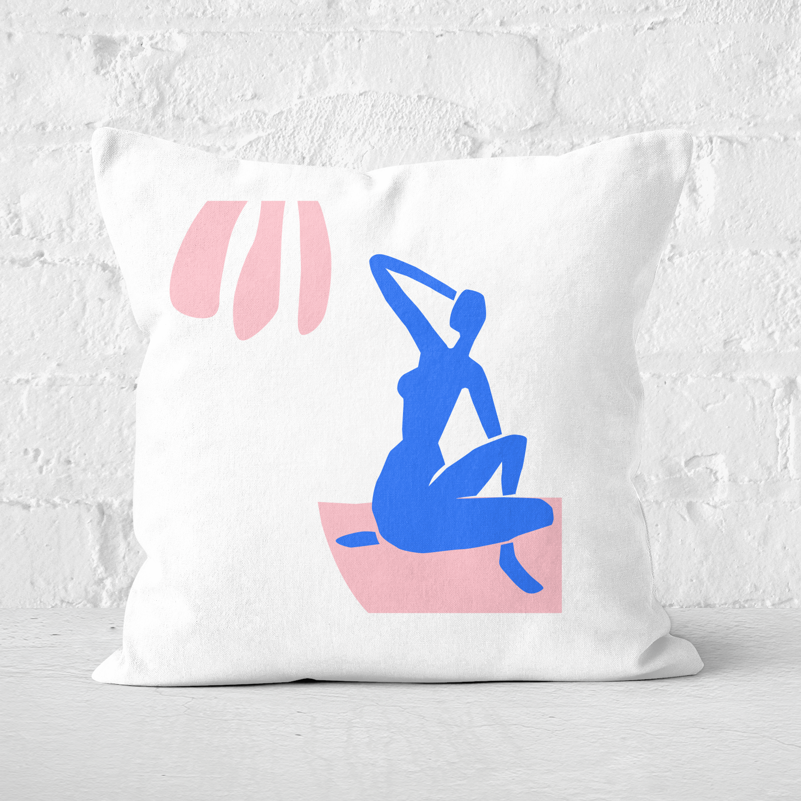 Silhouete Woman Square Cushion - 60x60cm - Soft Touch