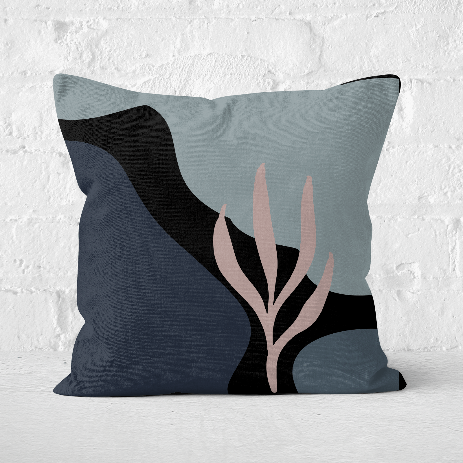 Rocks And Trees Square Cushion - 60x60cm - Soft Touch