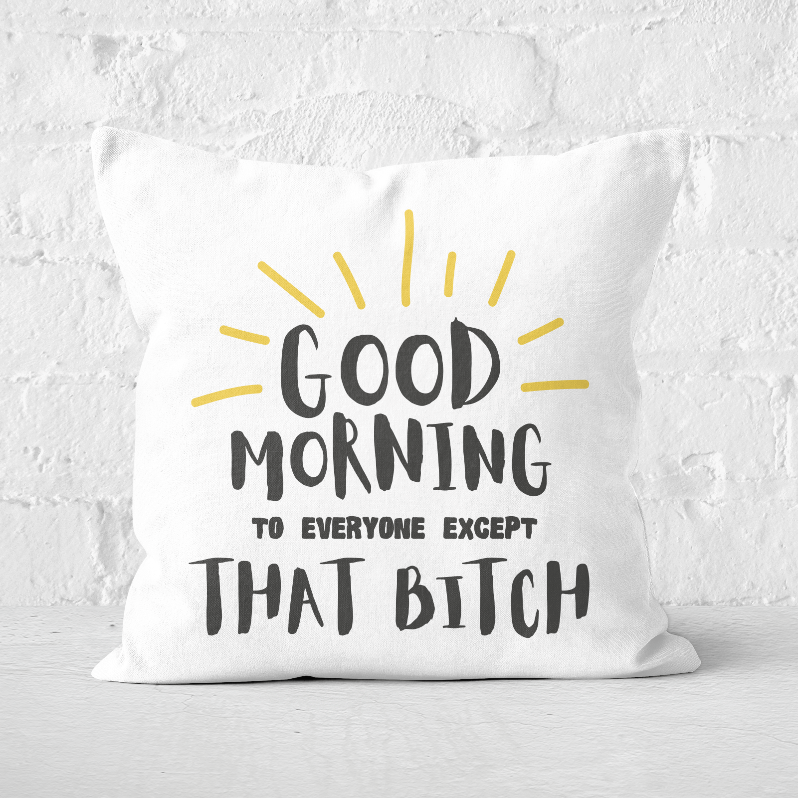 Good Morning Square Cushion - 60x60cm - Soft Touch