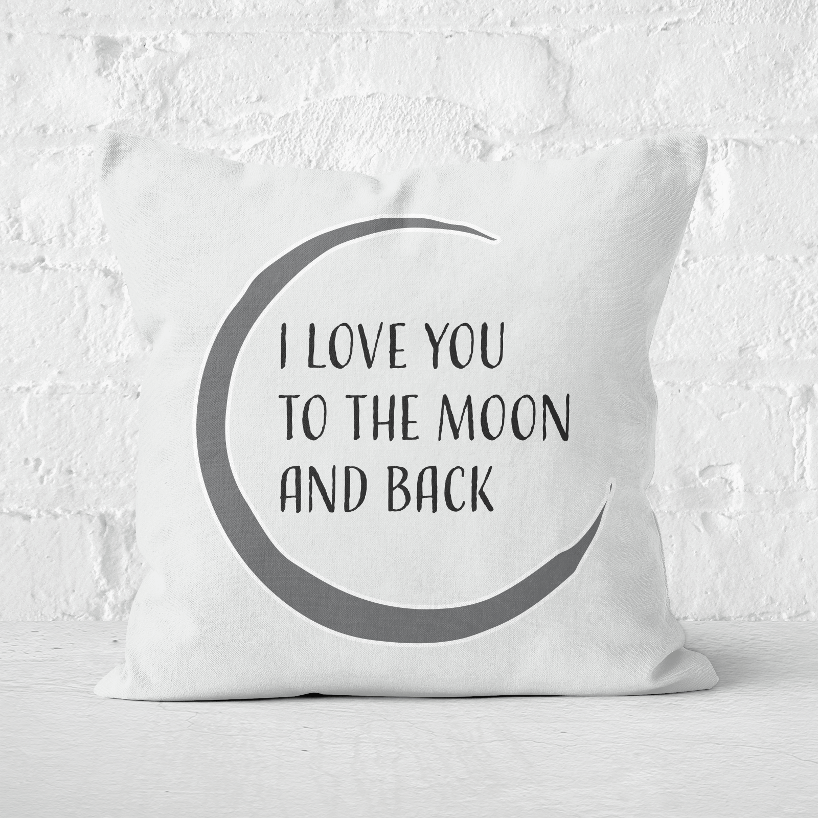 I Love You To The Moon And Back Square Cushion - 60x60cm - Soft Touch