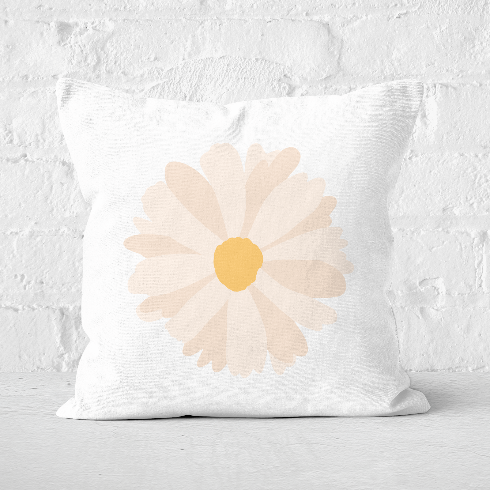 Daisy Square Cushion - 60x60cm - Soft Touch