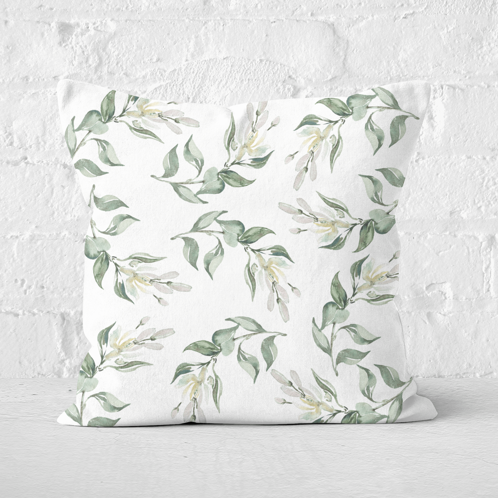 Leaves Square Cushion - 60x60cm - Soft Touch