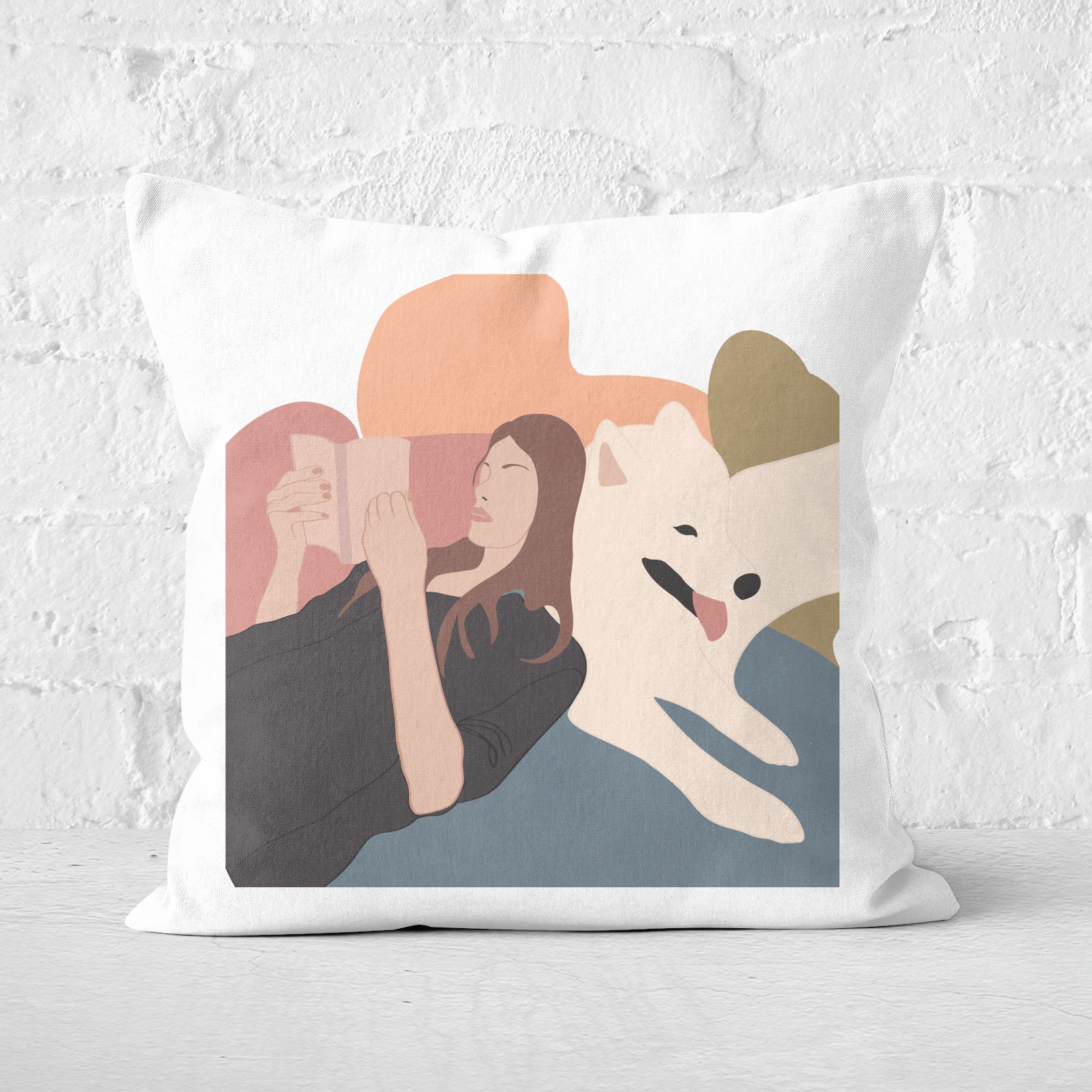 Reading Buddies Square Cushion - 60x60cm - Soft Touch