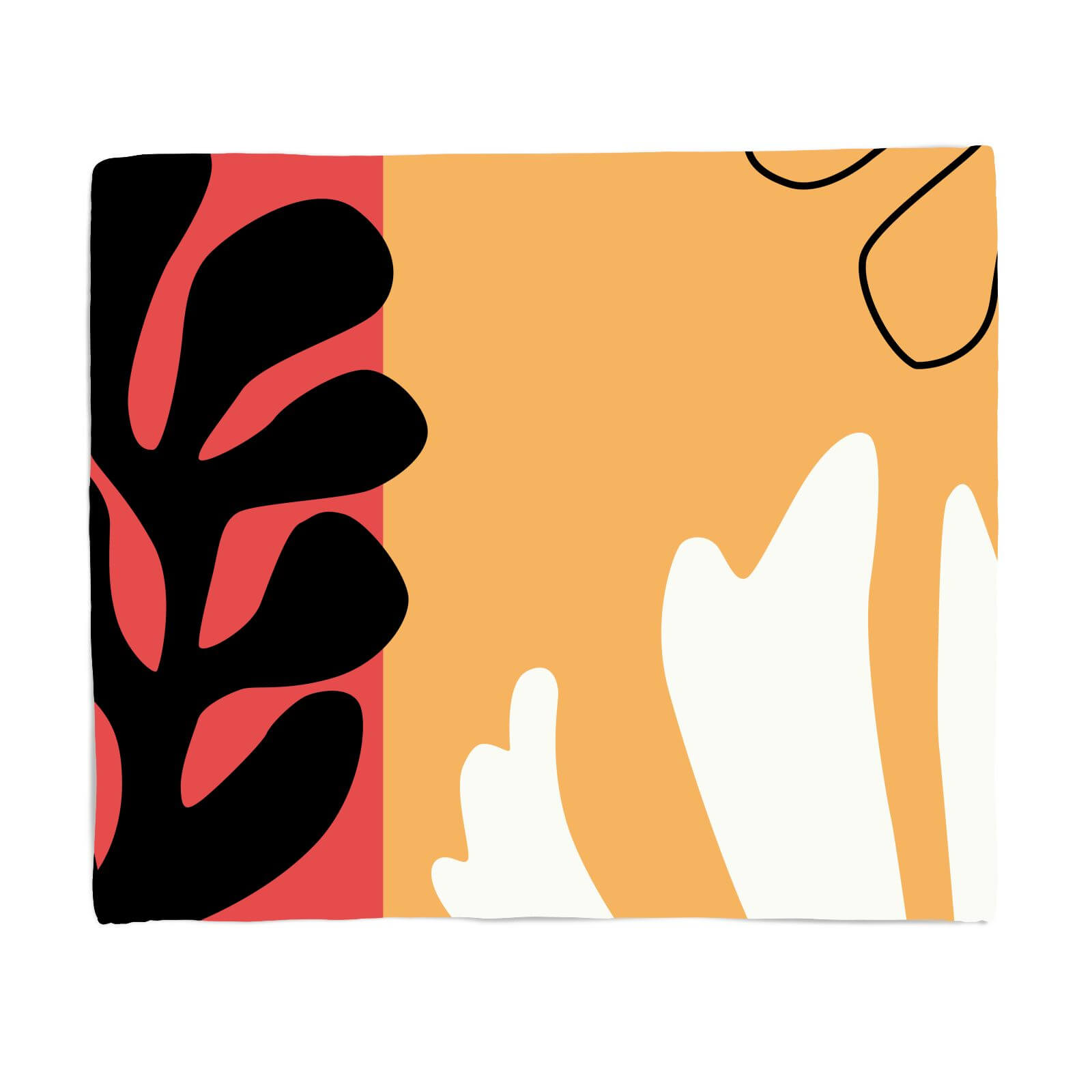 Abstract Warm Leaves Fleece Blanket