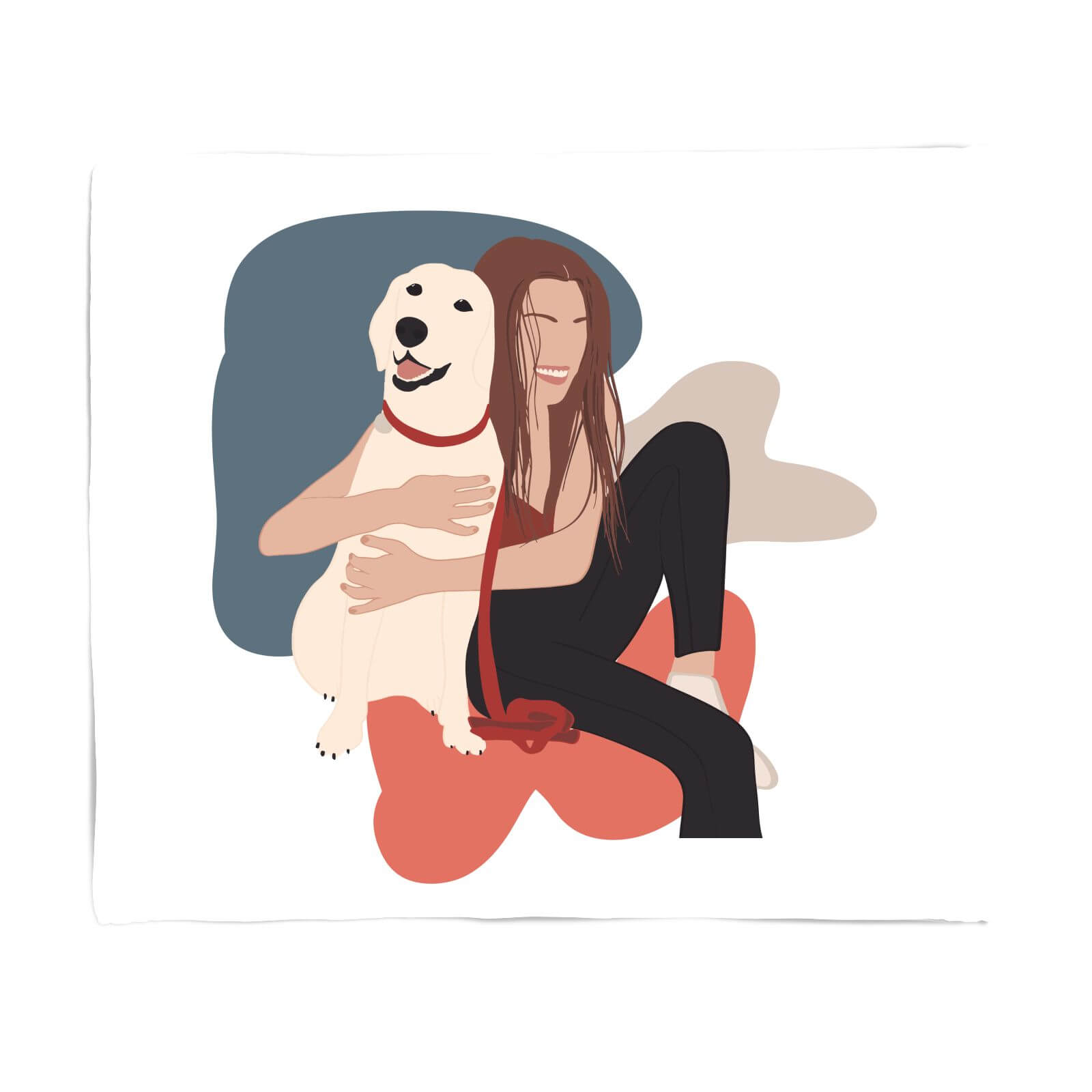 Dog Cuddles Fleece Blanket