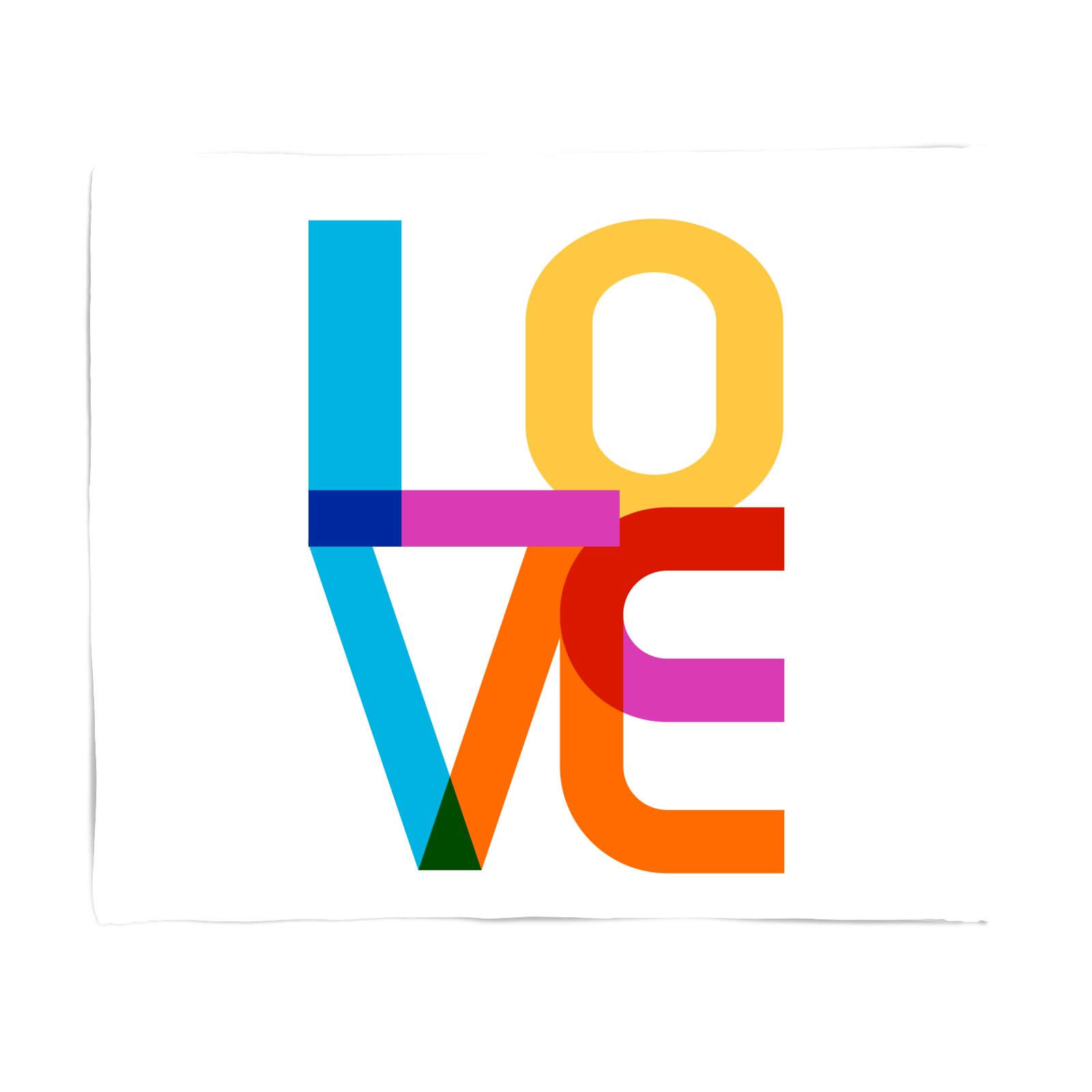 Colourful Love Fleece Blanket