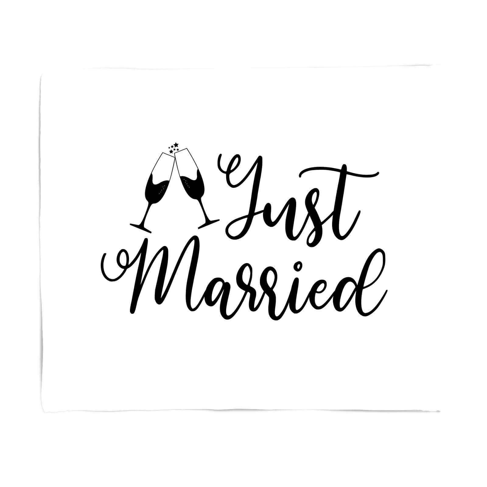 Just Married Signature Fleece Blanket