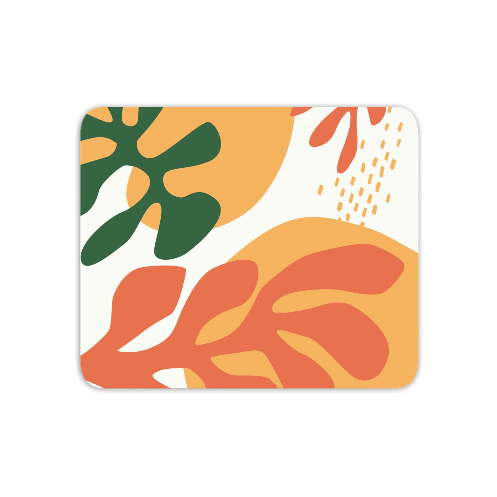 Mid Warm Leaf Pattern Mouse Mat