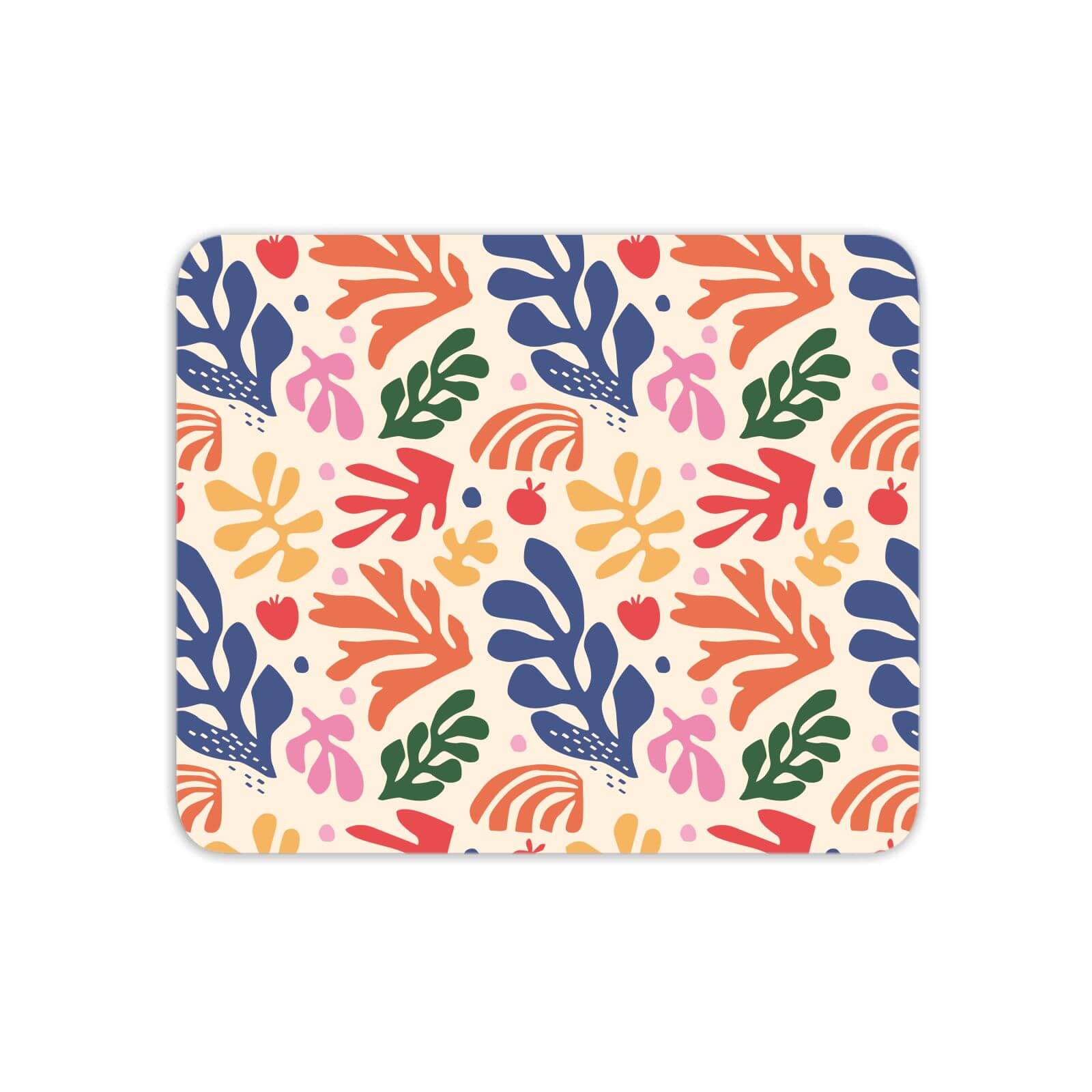 Nude Rainbow Leaves Mouse Mat