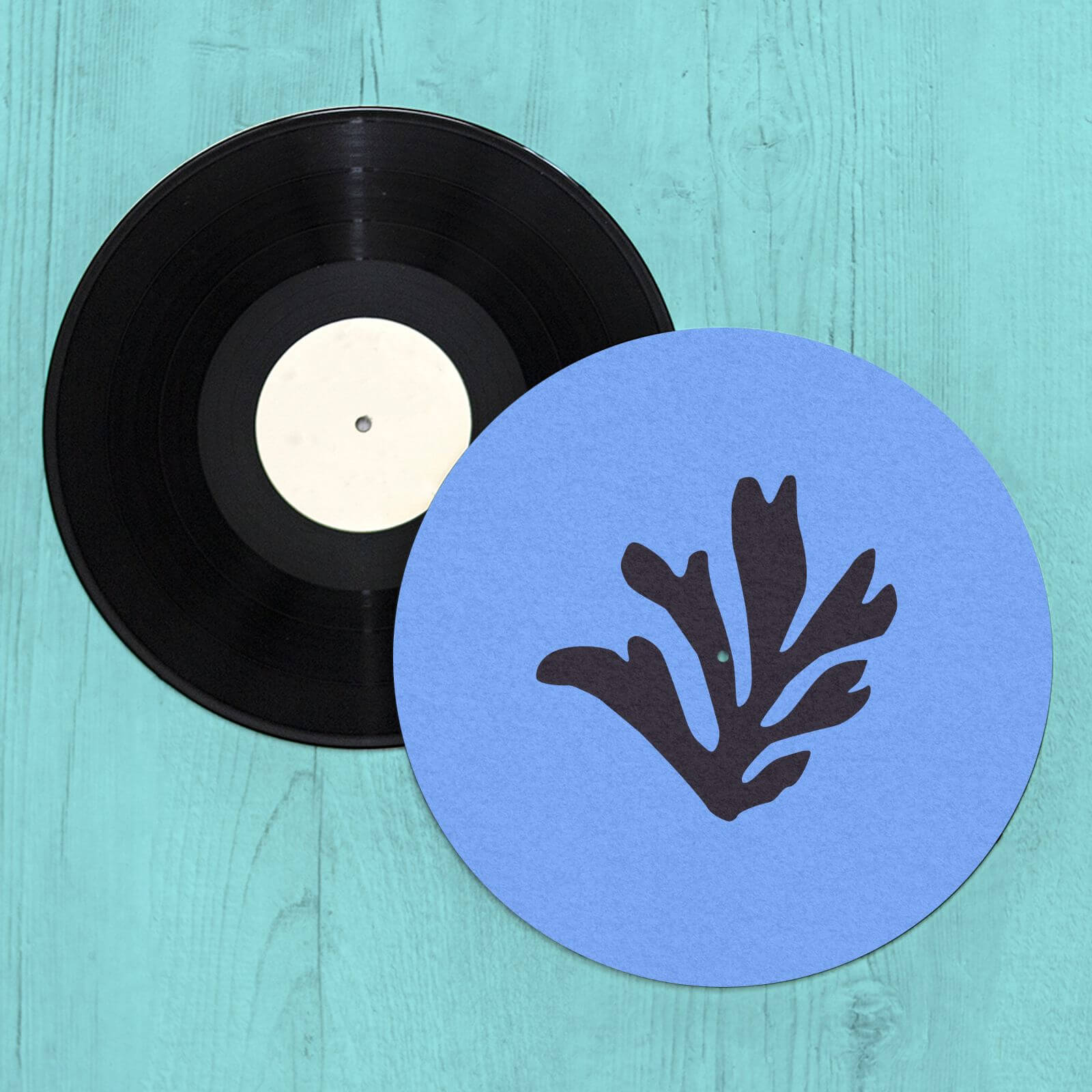 Black Leaf Slip Mat