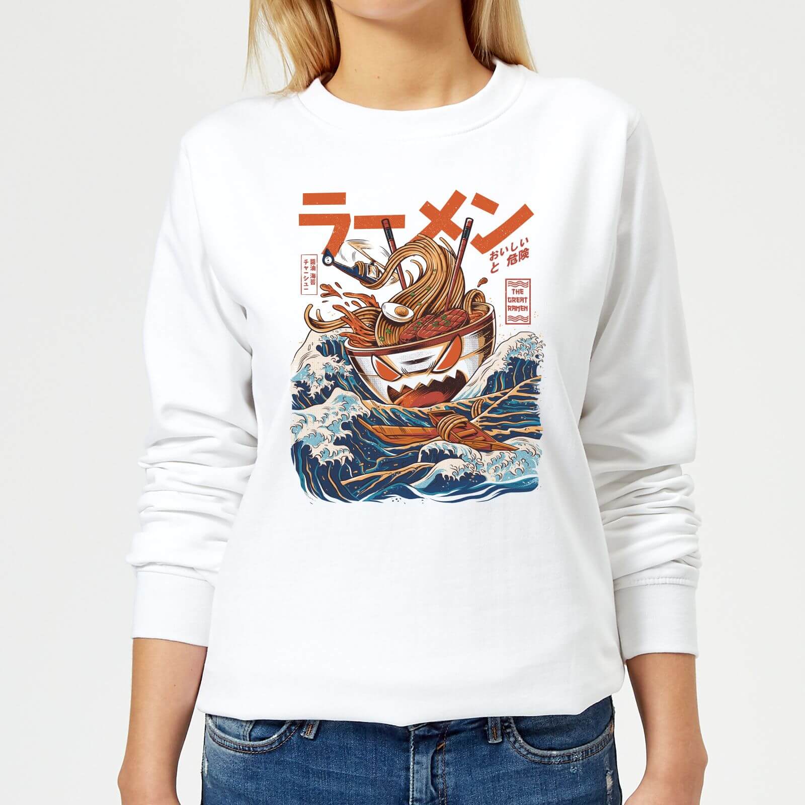 Ilustrata The Great Ramen Off Women's Sweatshirt - White - XS - White