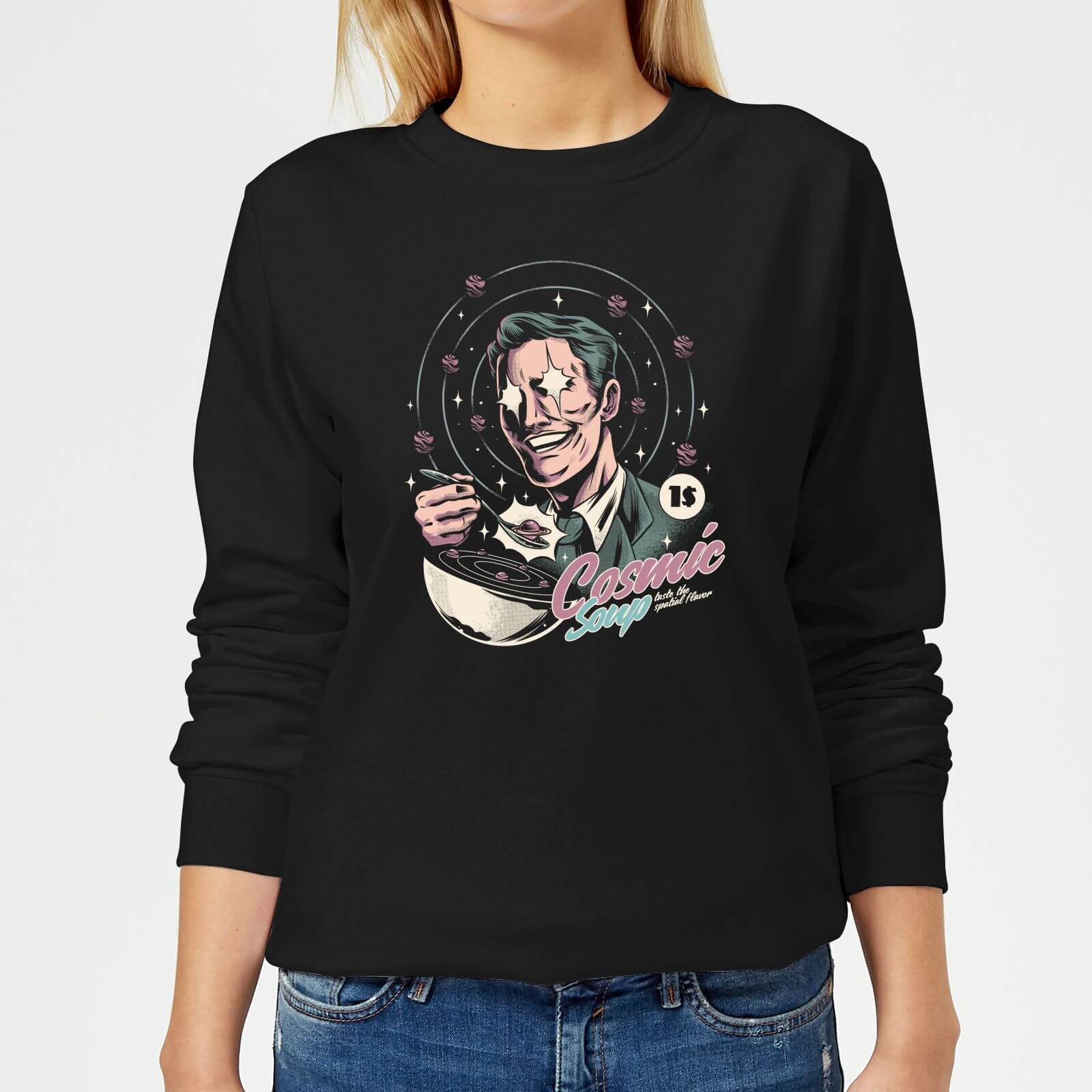 Ilustrata Cosmic Soup Women's Sweatshirt - Black - XS - Black