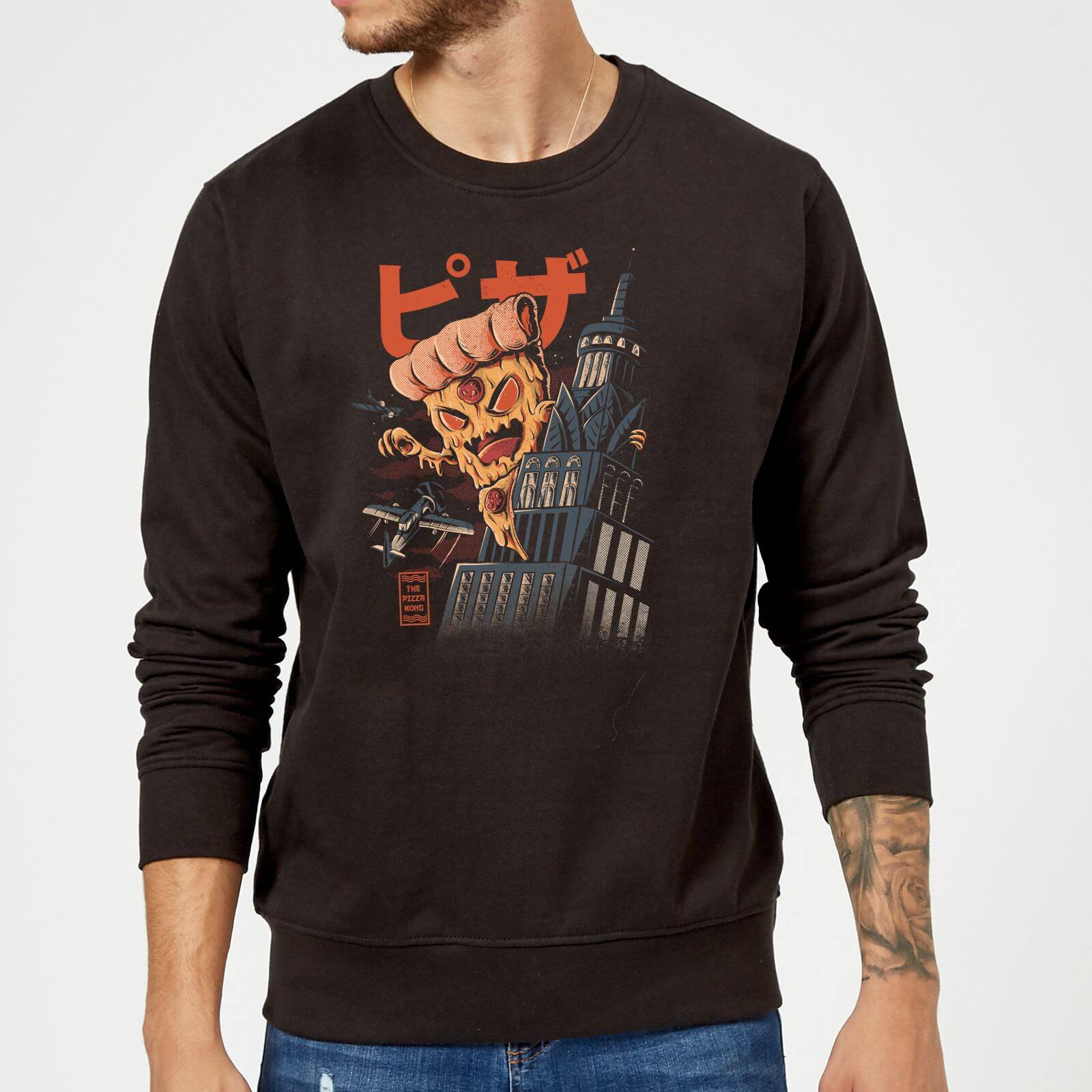 Ilustrata Pizza Kong Sweatshirt - Black - S - Black