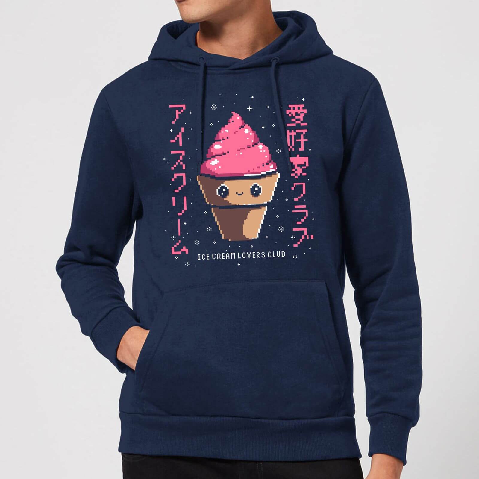 Ilustrata Ice Cream Lovers Club Hoodie - Navy - S - Navy