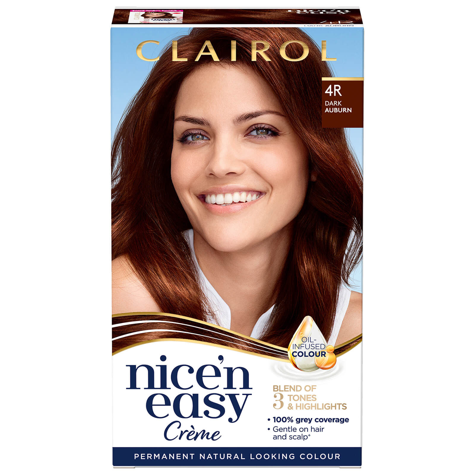 Clairol Nice'n Easy Creme Hair Dye 4R Dark Auburn