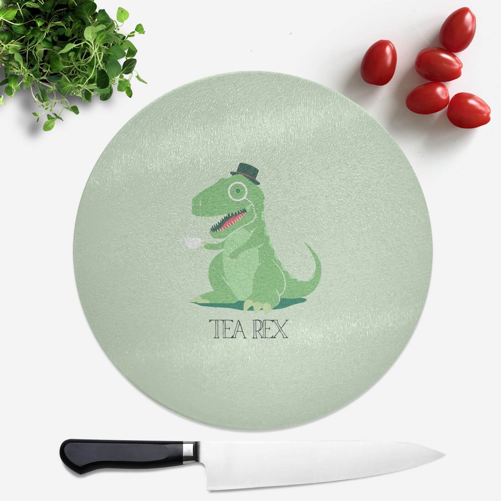 Tea Rex Round Chopping Board
