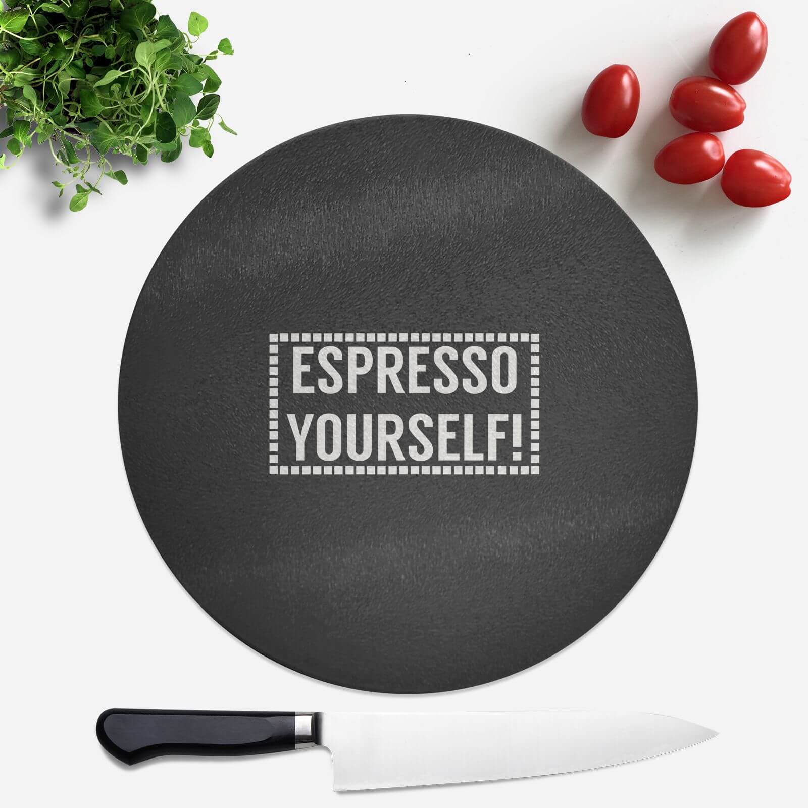 Expresso Yourself Round Chopping Board