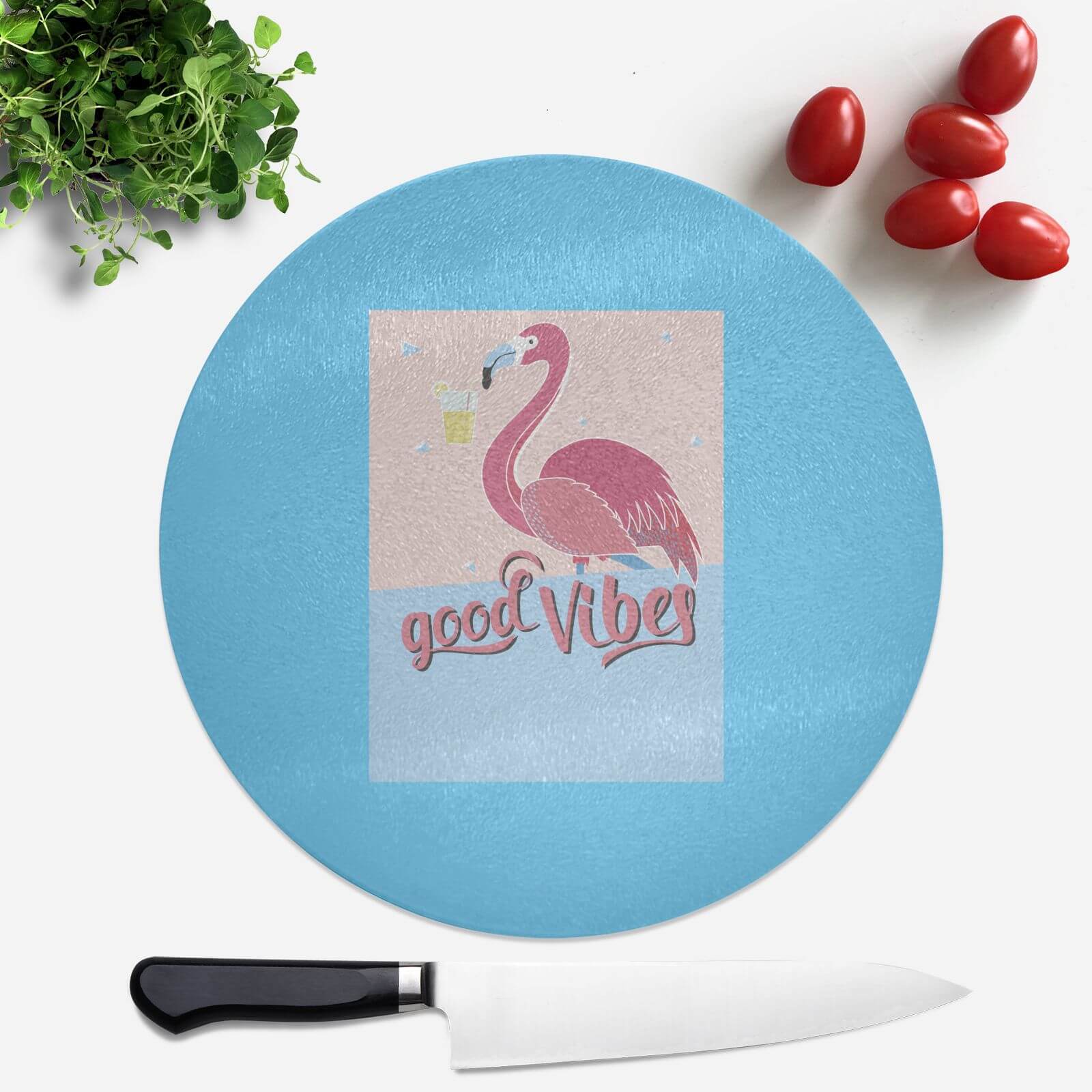 Good Vibes Flamengo Round Chopping Board