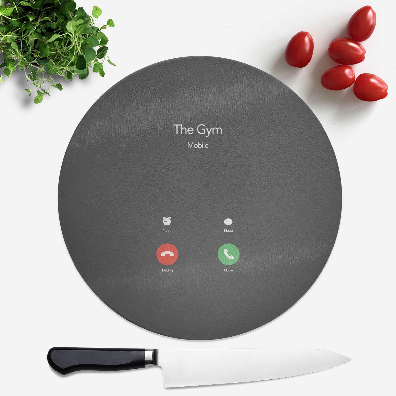 Gym Calling Round Chopping Board