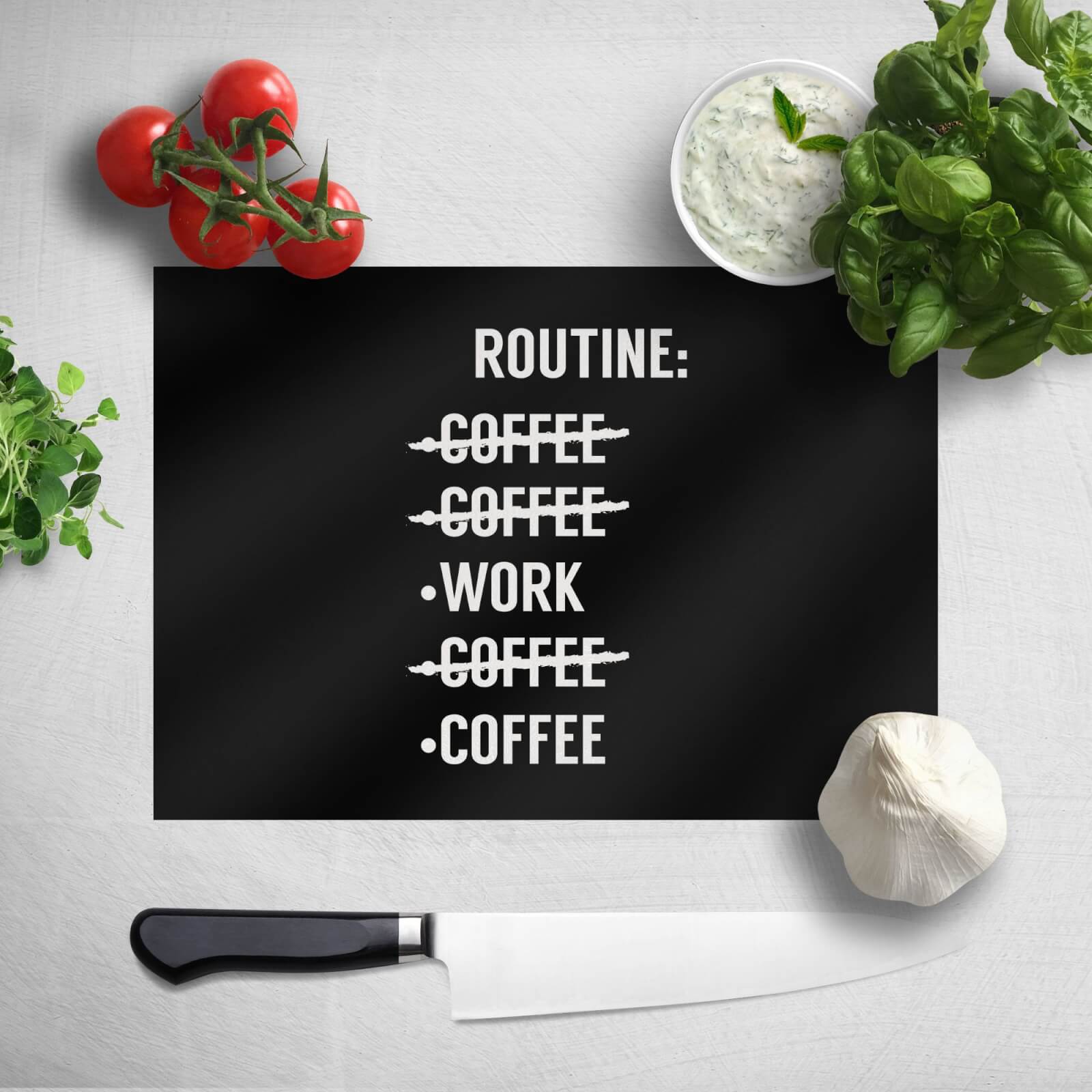 Coffee Routine Chopping Board