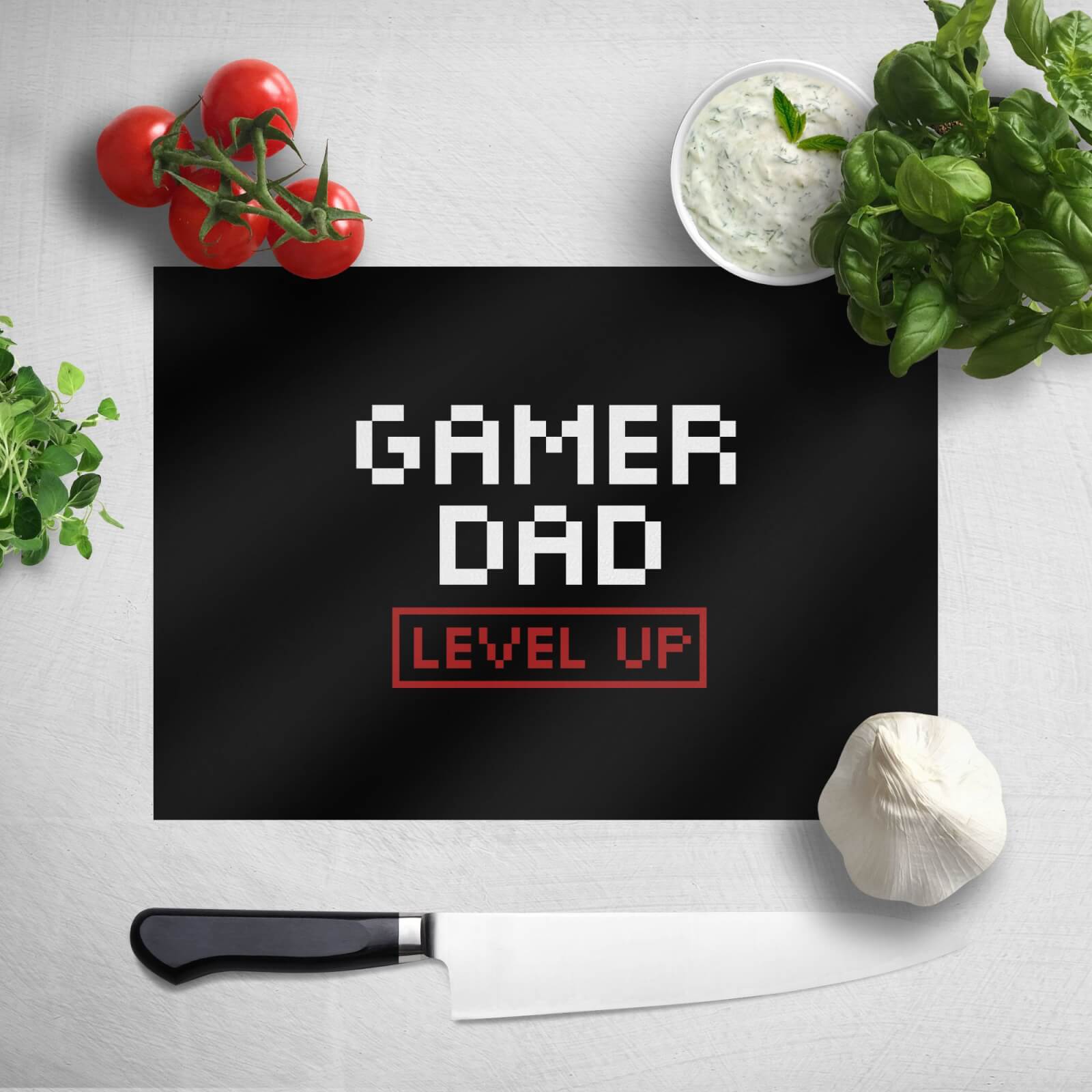 Gamer Dad Level Up Chopping Board