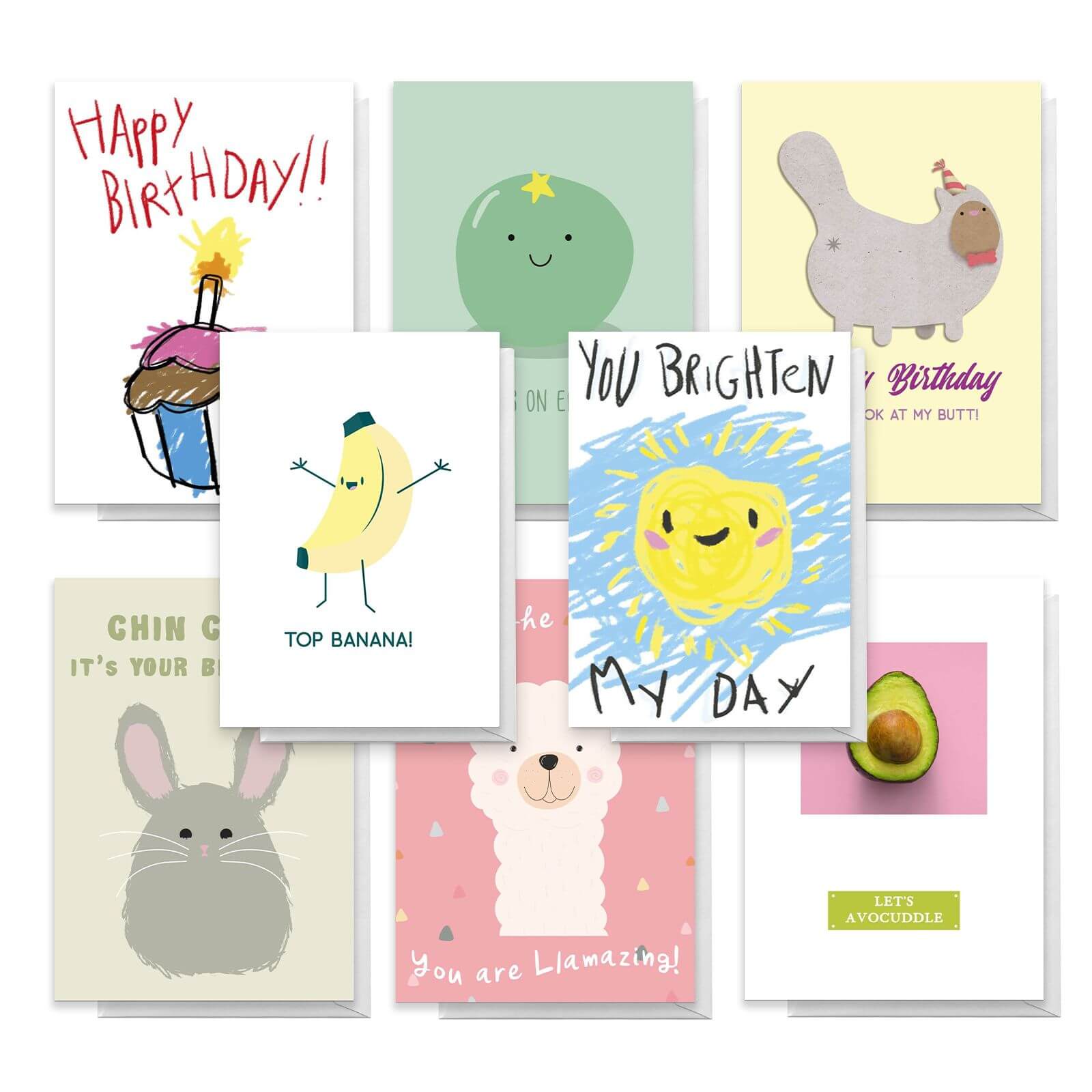 Bright Pack Of Greetings Cards