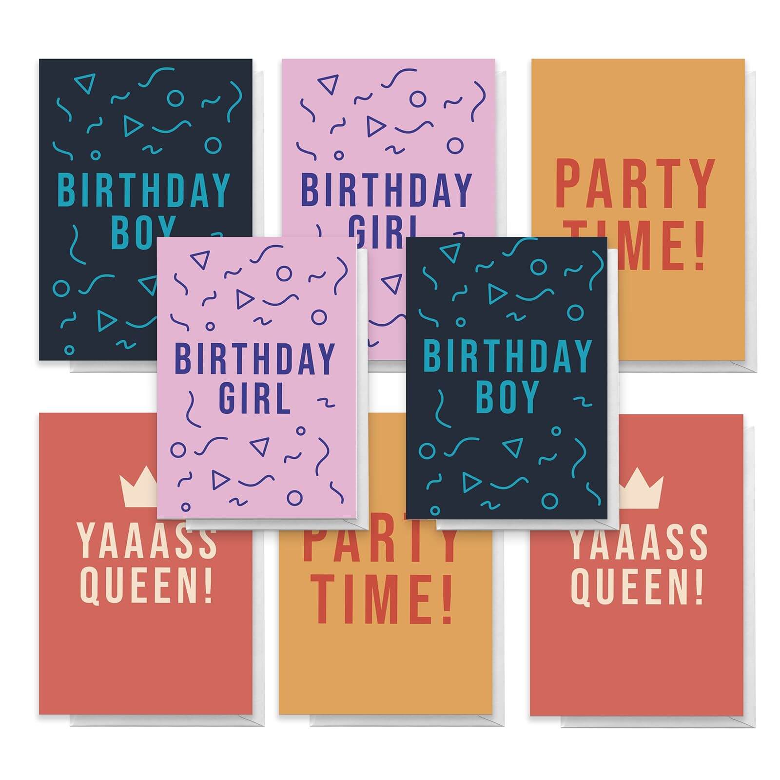 Slogan Pack Of Greetings Cards