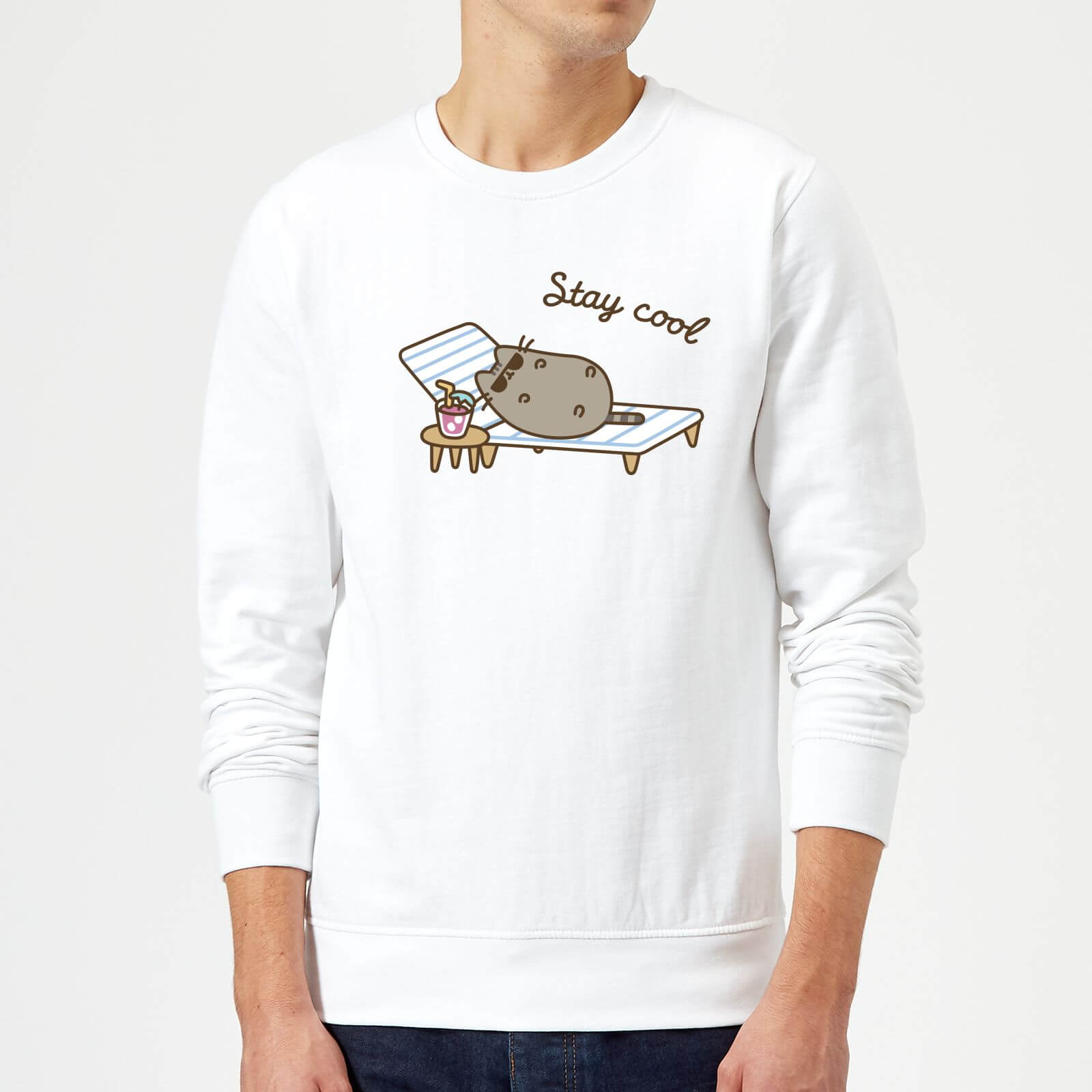 Pusheen Stay Cool Sweatshirt - White - S - White