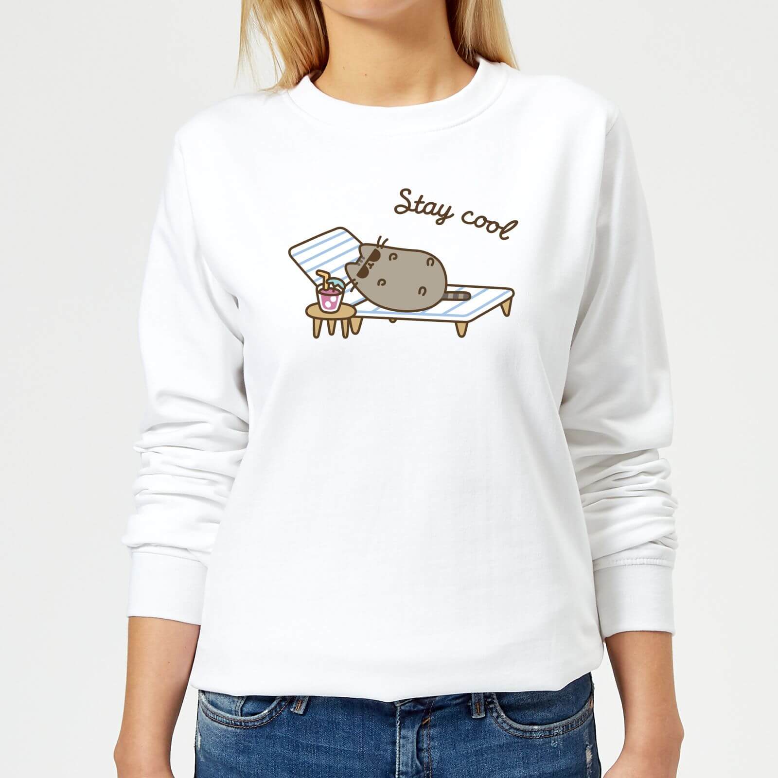 Pusheen Stay Cool Women's Sweatshirt - White - XS - White