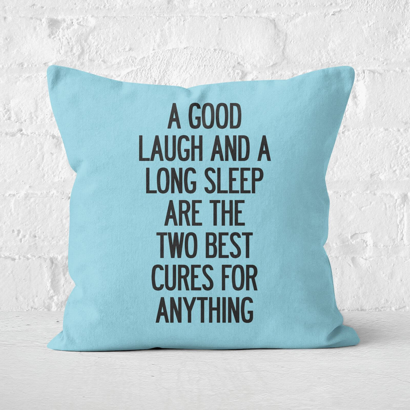 The Motivated Type A Good Laugh And A Long Sleep Square Cushion - 40x40cm - Soft Touch
