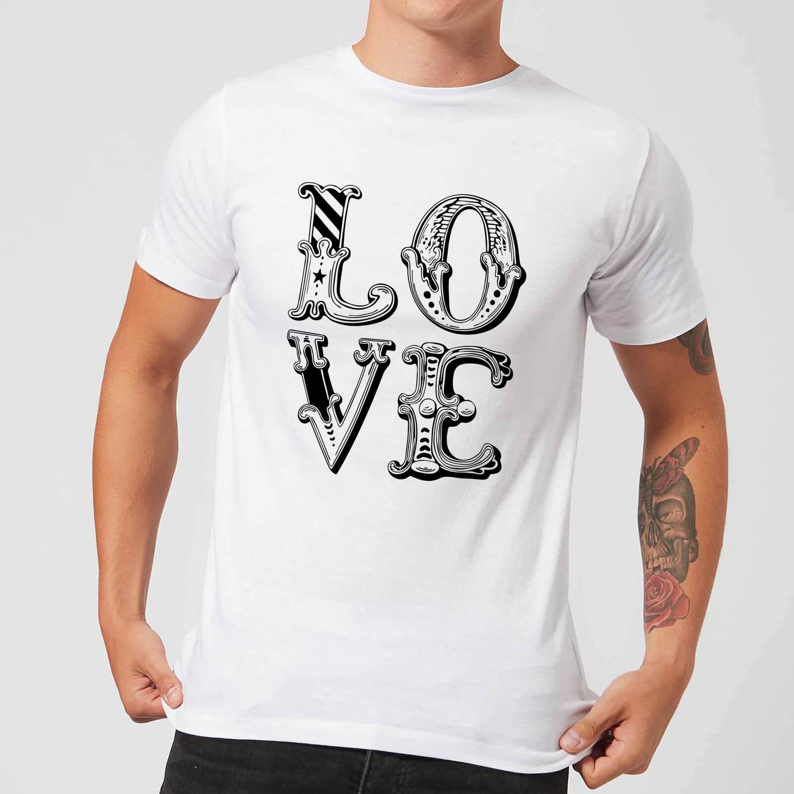 The Motivated Type Love Men's T-Shirt - White - XS - White