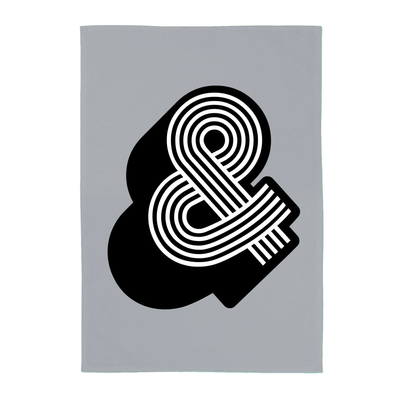 The Motivated Type Line Art & Cotton Tea Towel - Grey