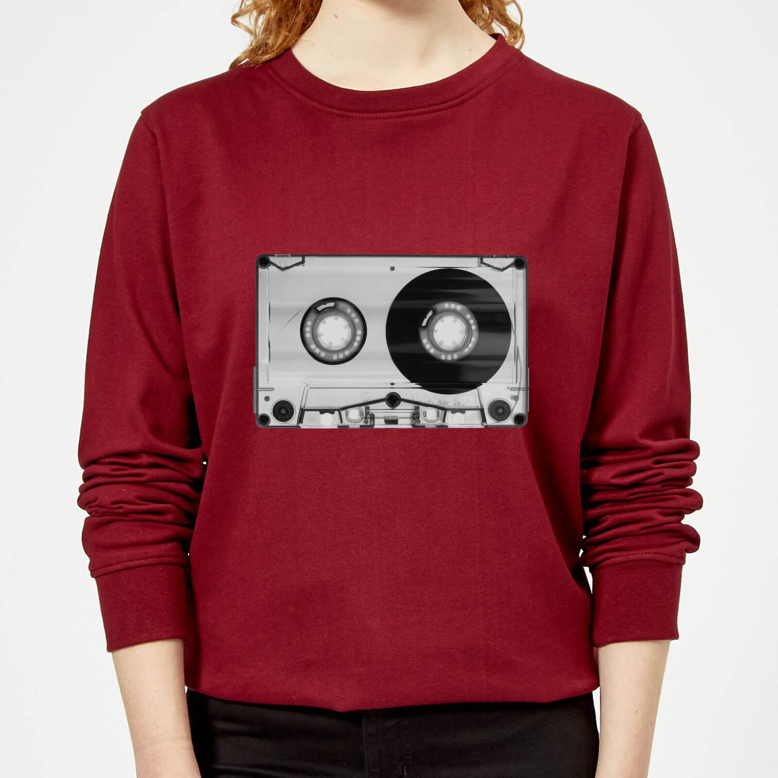 The Motivated Type Tape Women's Sweatshirt - Burgundy - XS - Burgundy
